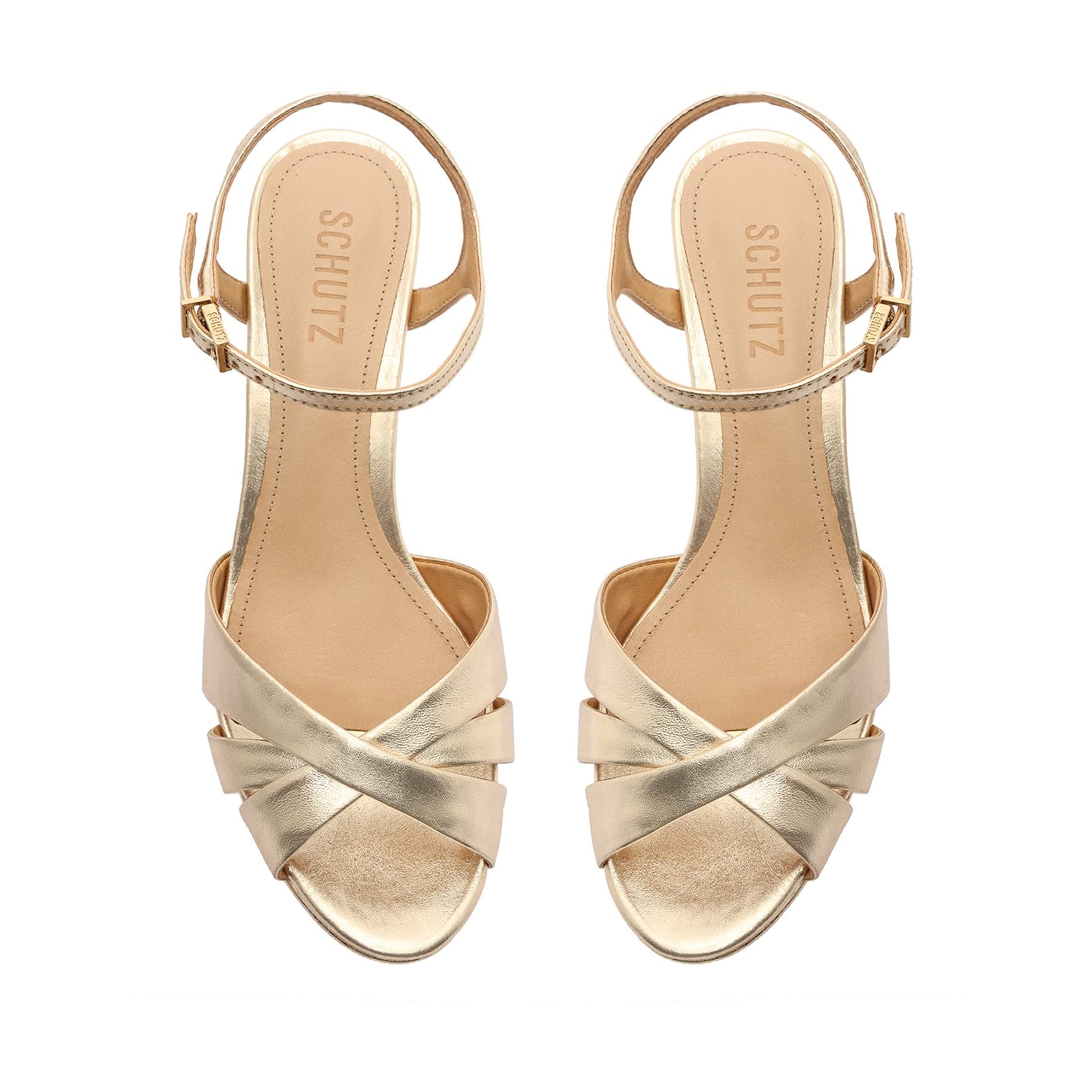 SCHUTZ Women's Keefa Platform Dress Sandals - Comfortable High Heel Open Toe Sandals for Weddings, Parties & Summer Outfits
