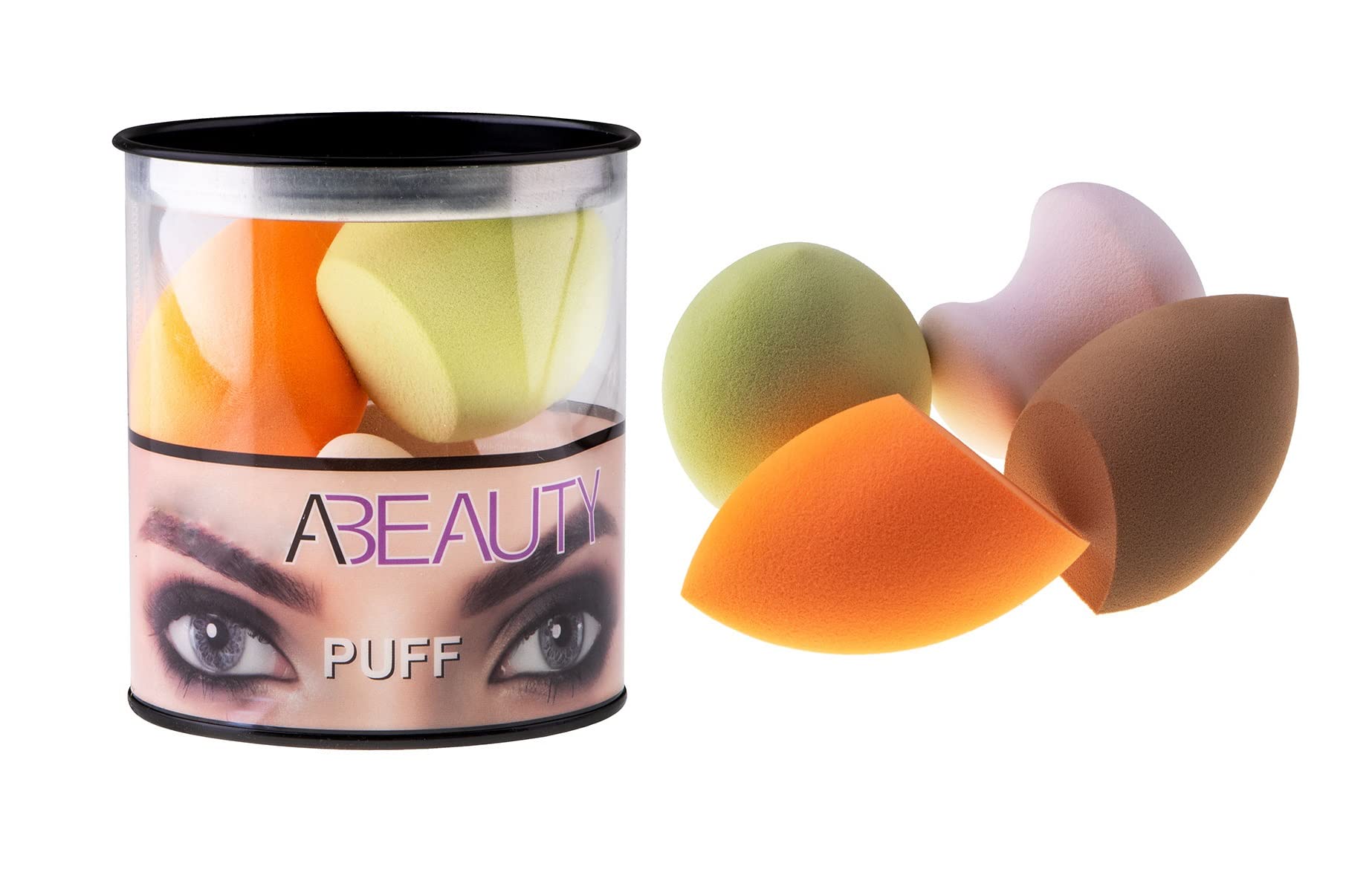 **Sunaina Premium Makeup Sponge Set - 4 Pack Velvet Soft Beauty Blenders for Flawless Foundation, Concealer & Powder Application - Ideal for Women's Face & Eye Makeup - Includes Storage Box (Colors May Vary) - Perfect for Daily Makeup, Professional Use & Travel**