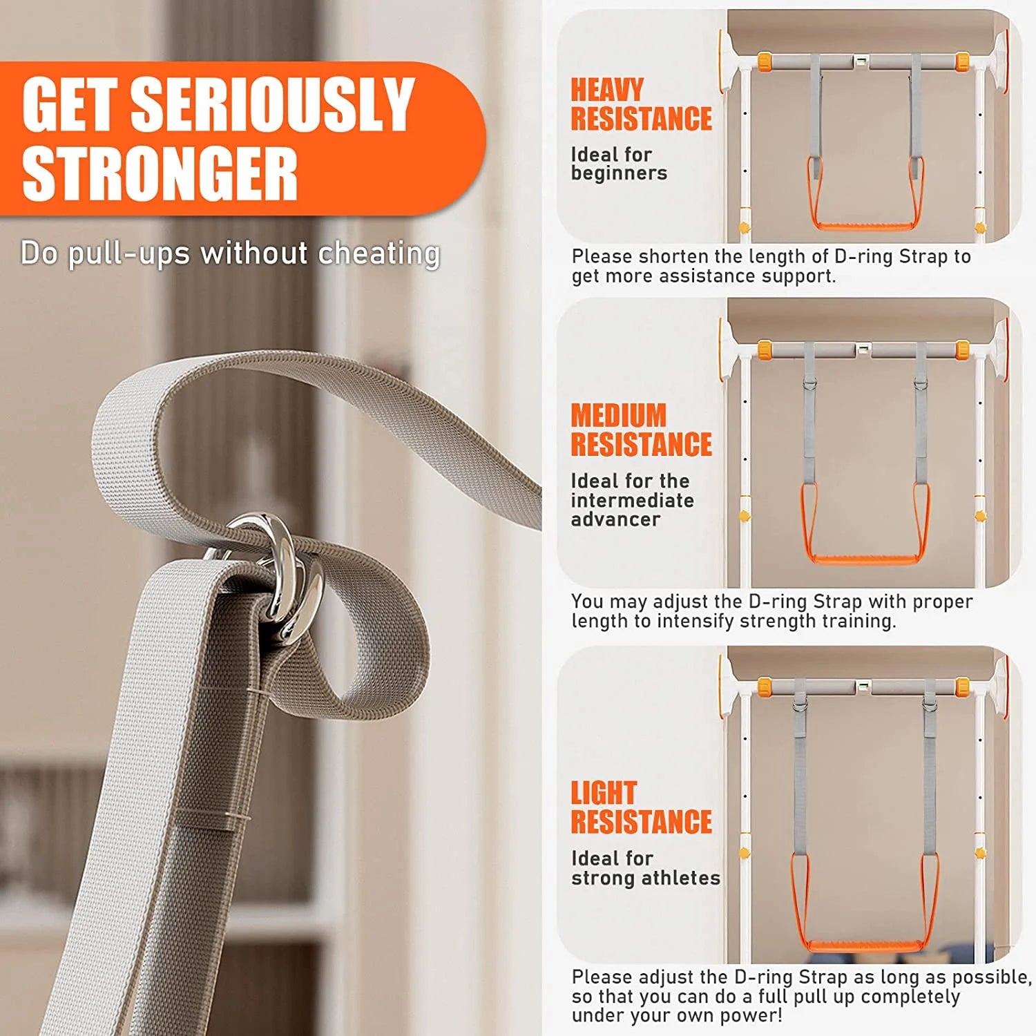 Pull Up Assistance Bands Set - Heavy Duty Resistance Bands for Workout Training, Strength Exercises & Pull Up Assist - Perfect for Home Gym, CrossFit & Physical Therapy