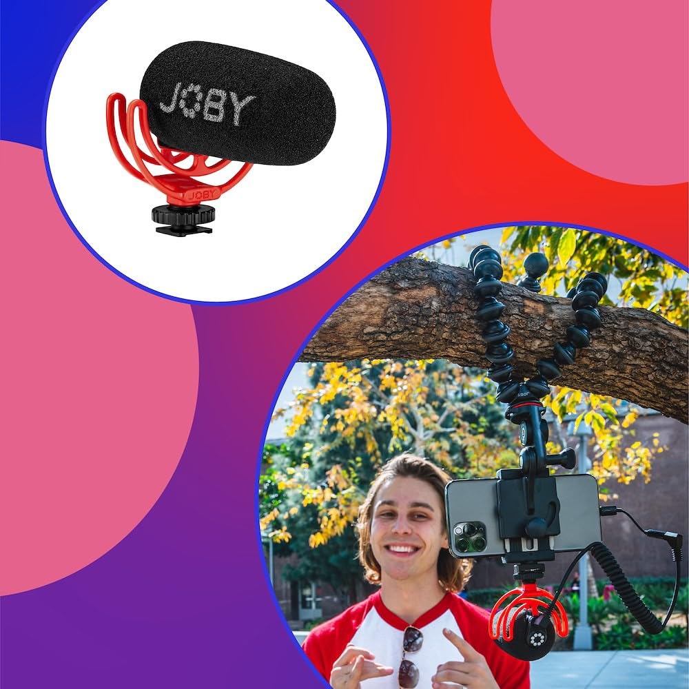 JOBY GorillaPod Advanced Mobile Vlogging Kit with Beamo LED Light & Wavo Microphone - Universal Phone Mount, GripTight Clamp & Mini Mic for YouTube Creators, Travel Vlogging, Live Streaming & Content Creation