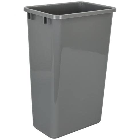 13-Gallon Pull-Out Trash Can - Gray Kitchen Waste Bin for Home & Commercial Use - Compatible with Hardware Resources Pullout Systems - 22.5