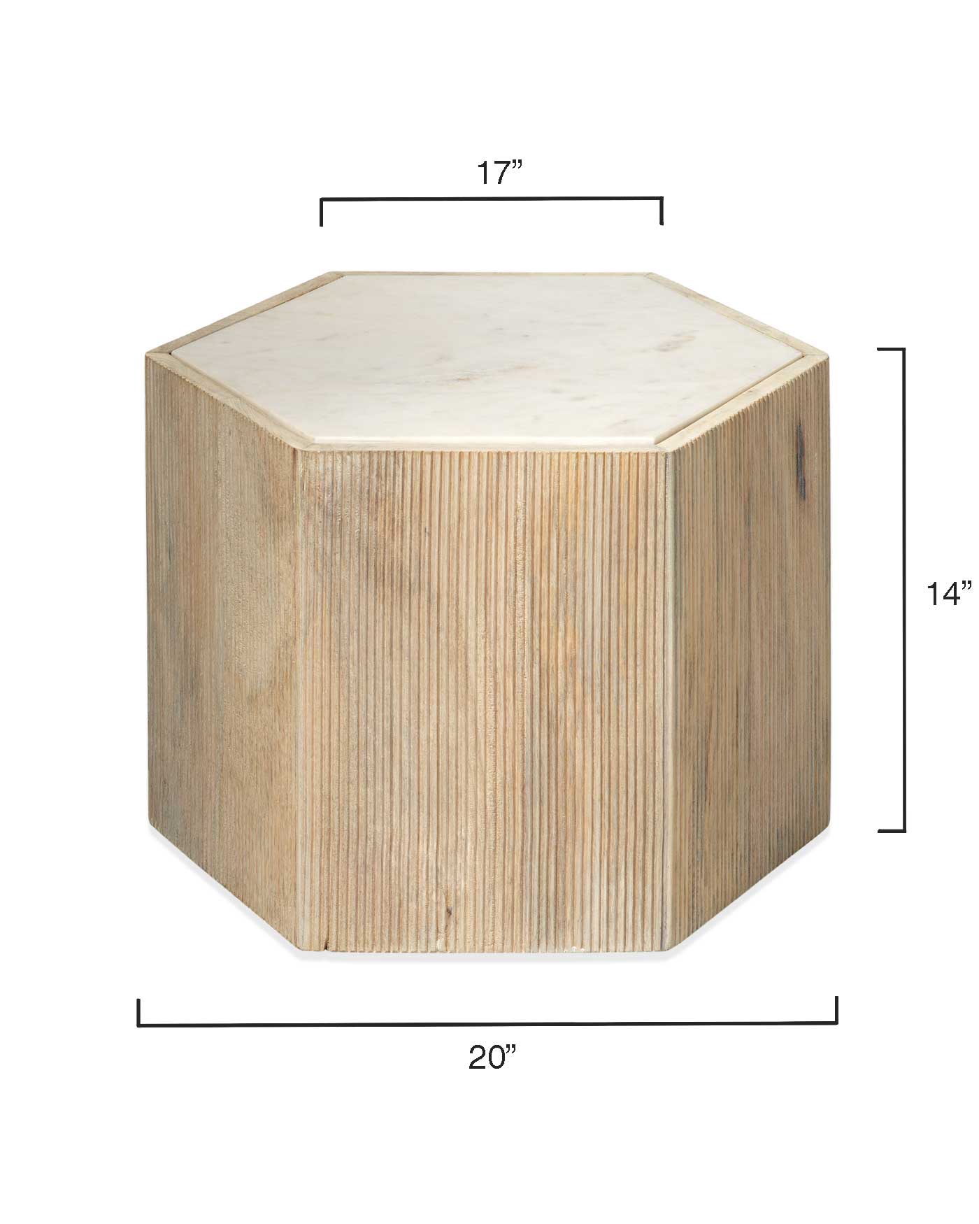 Hexagon Argan Wood Coffee Table - Medium Size for Living Room, Lounge & Office - Modern & Stylish Home Decor