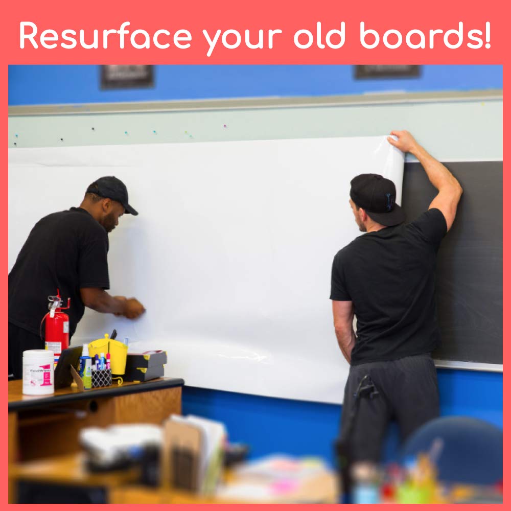 Whiteboard Wallpaper - Matte White 4x6 ft Peel and Stick Dry Erase Board | Self-Adhesive Whiteboard Decal & Projector Screen for Office, Classroom & Home Use