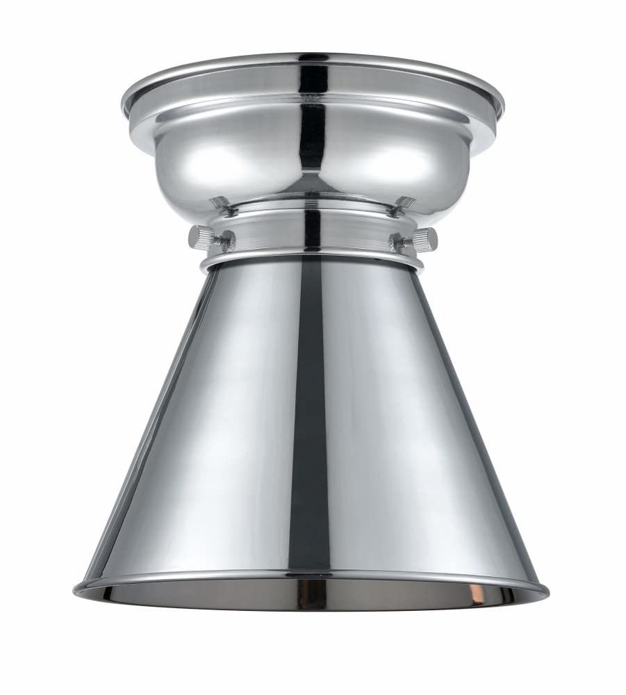 Innovations 623-1F-PC-M13-PC 8 Inch Flush Mount Ceiling Light Fixture - Polished Chrome Finish, Modern Appalachian Design - Perfect for Bedroom, Hallway, or Entryway Lighting