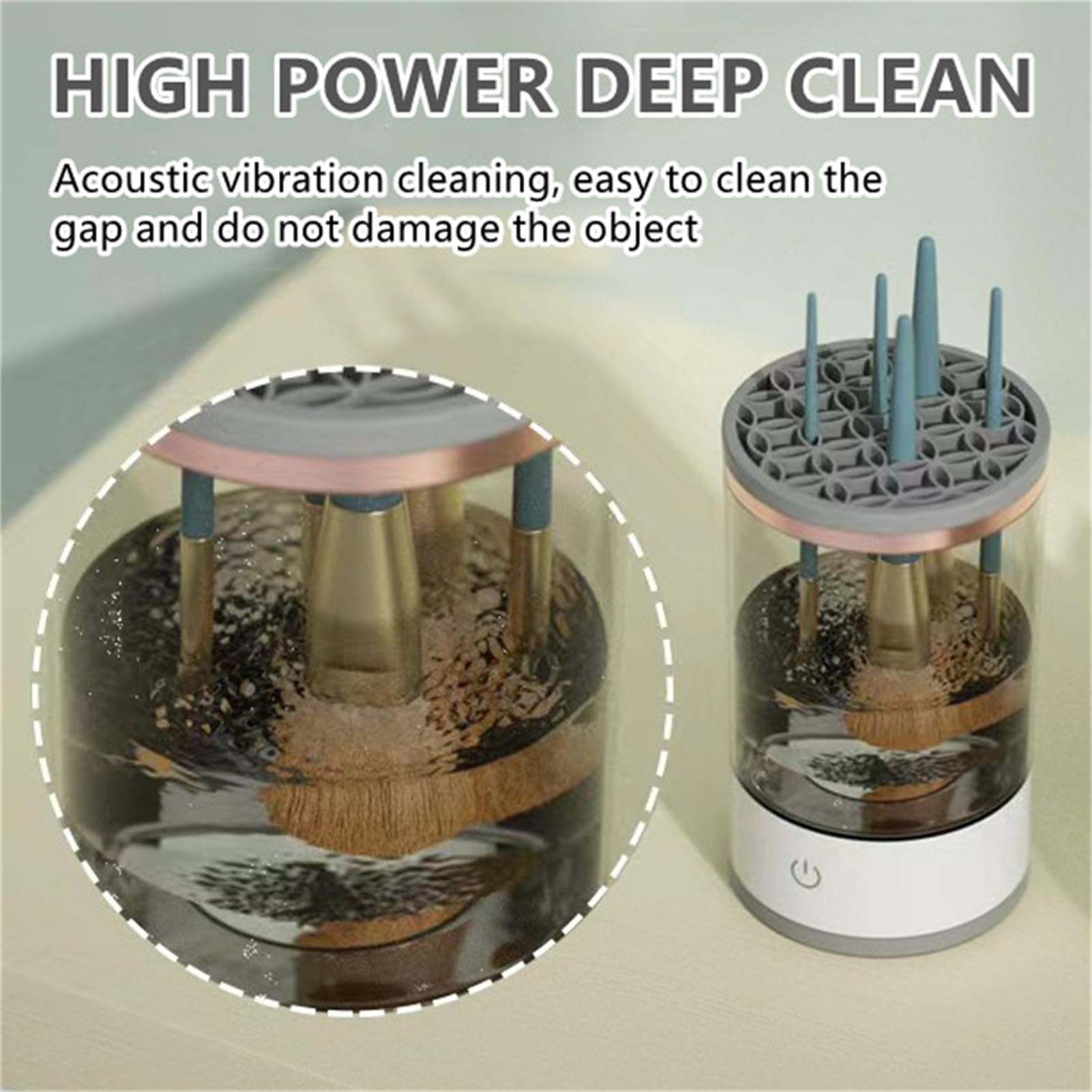 Electric Makeup Brush Cleaner Machine - Fast & Hygienic Cleaning for All Brush Types | 1-Pack White | Perfect for Home, Salon & Travel Use | Keeps Skin Healthy