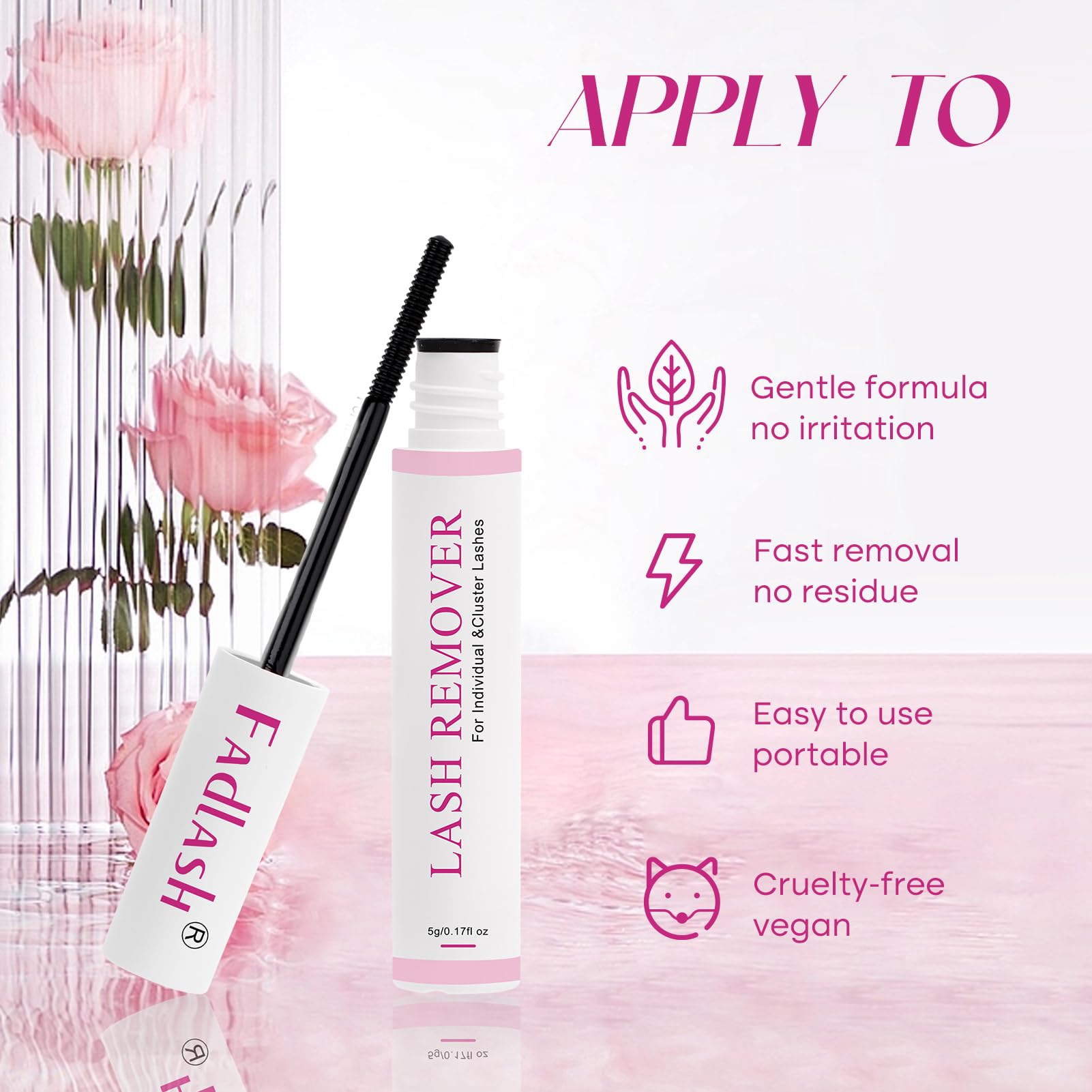 Gentle Eyelash Extension Remover - 5ml Cluster Lash Glue Remover for Easy & Safe Lash Removal | Perfect for Salon Professionals & DIY Lash Care at Home