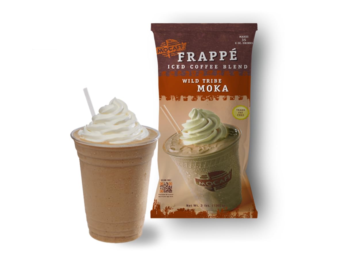 MOCAFE Wild Tribe Moka Frappe - 3lb Instant Coffee Mix for Coffee Shops & Home Use