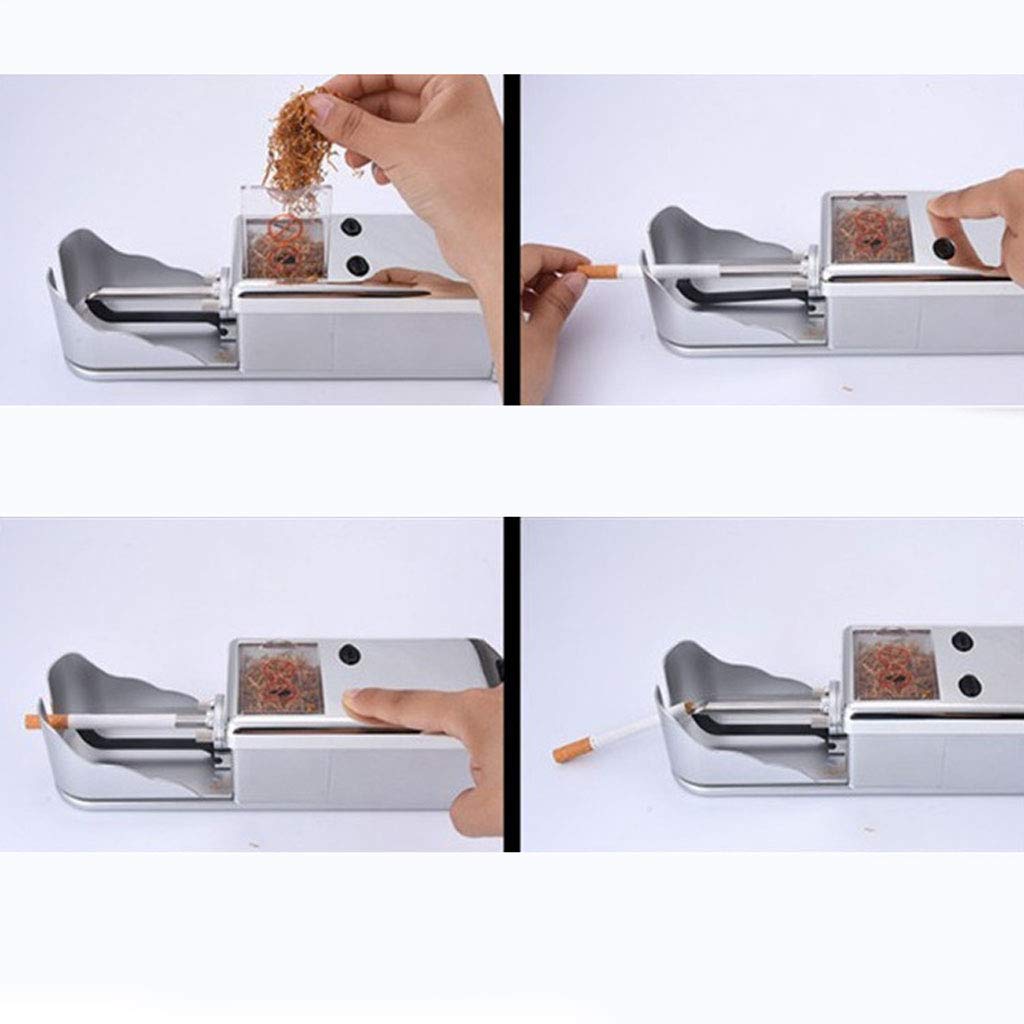 Electric Automatic Cigarette Rolling Machine - Stainless Steel DIY Tobacco Injector for Handmade Cigarettes | Perfect for Home Use, Travel & Smoking Enthusiasts