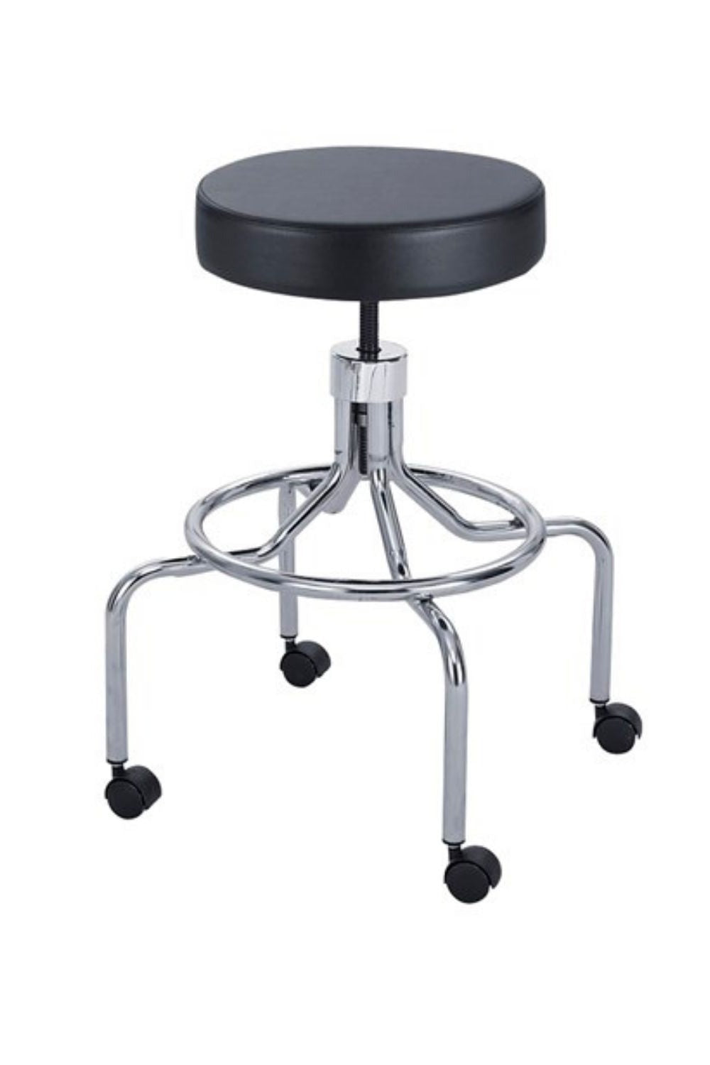 Safco 3433BL Adjustable Lab Stool with Screw Lift Mechanism - Ergonomic High Base Stool for Laboratories, Medical Offices & Research Facilities