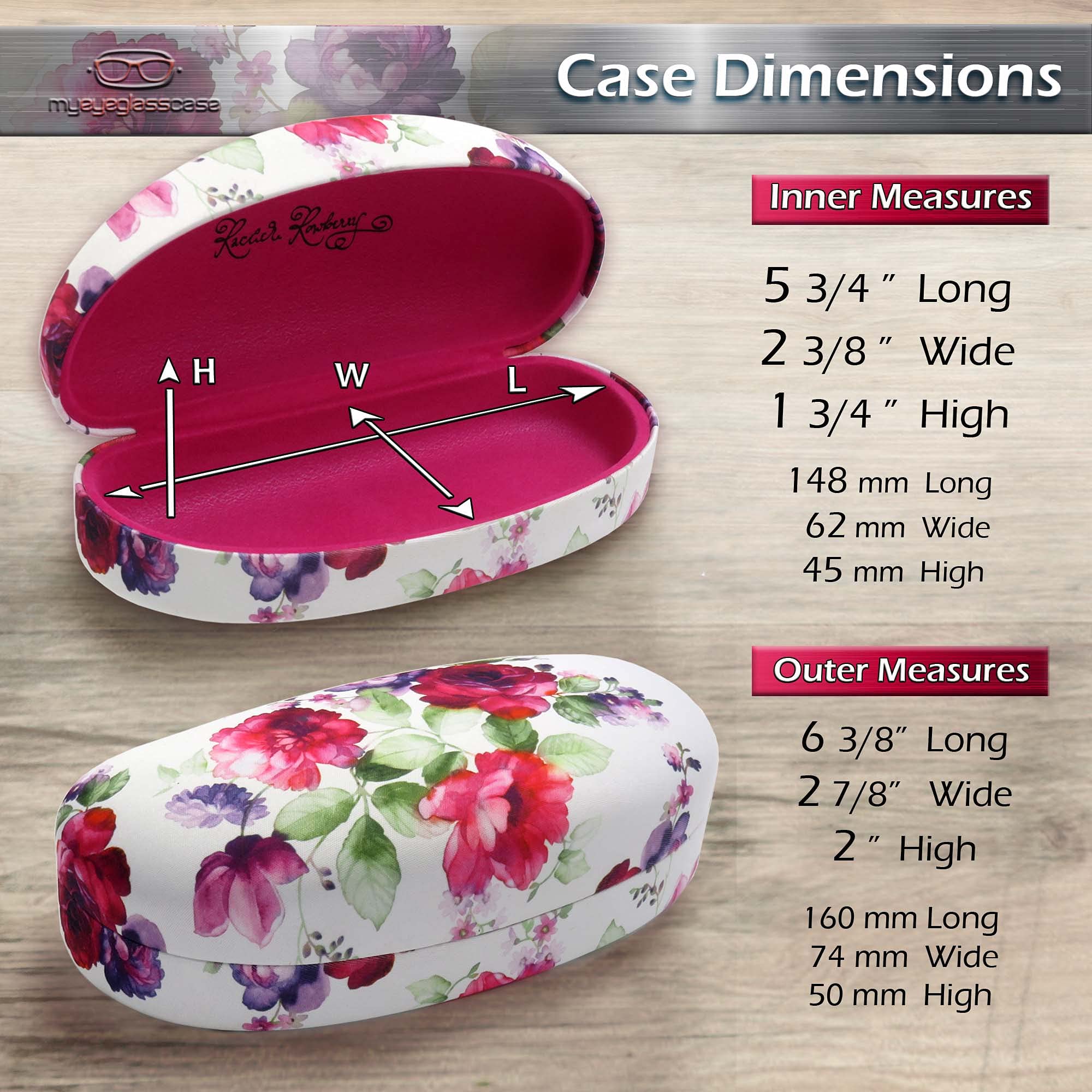 **Durable Hard Shell Sunglasses Case for Women - Large Eyeglass Holder with Pouch & Cleaning Cloth - Perfect for Travel, Work, and Everyday Protection**