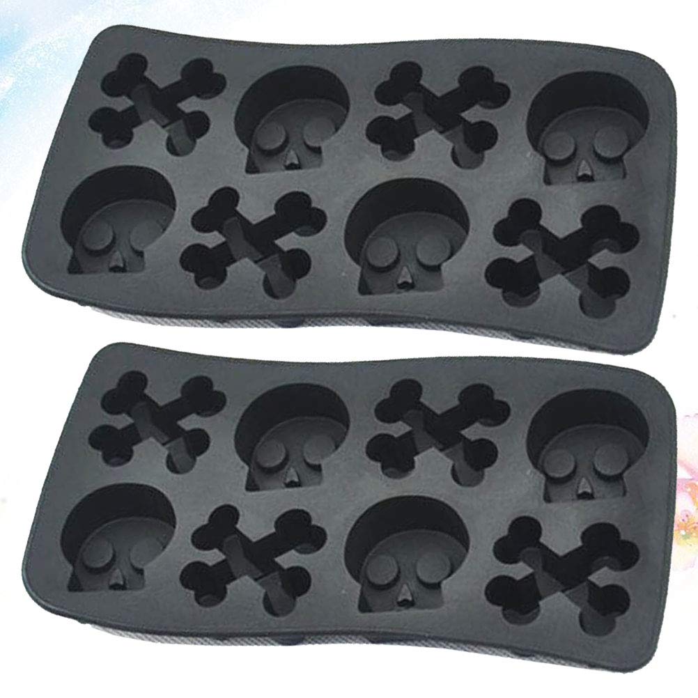 BESPORTBLE 2-Pack Halloween Ice Cube Trays - Silicone Ice Molds for Spooky Ice Cubes, Party Supplies & Cocktail Making - Perfect for Halloween Parties, Themed Drinks & Home Bar Decor