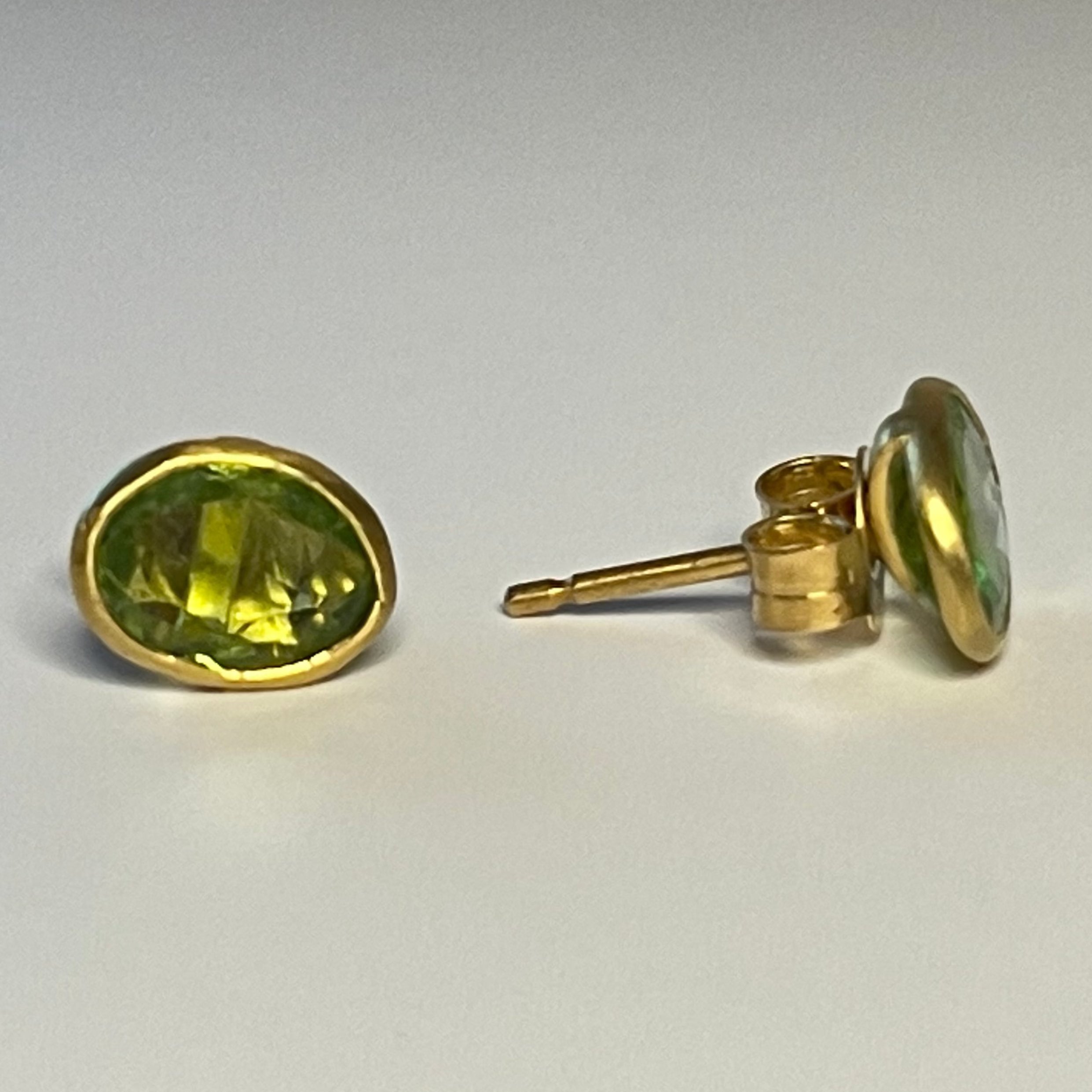 Peridot Classic Stud Earrings - 14K Gold Plated Dainty Gemstone Jewelry for Women | Perfect for Everyday Wear, Gifts & Special Occasions