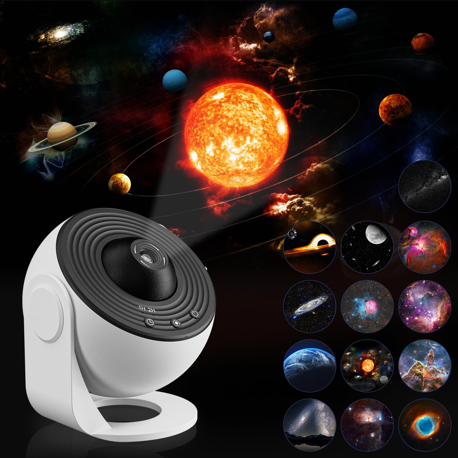 Galaxy Projector for Bedroom - 13-in-1 Star Projector with Timer & Adjustable Focus, Home Planetarium Night Light for Kids & Adults | Perfect for Ceiling Projection, Room Decor, Meditation & Relaxation