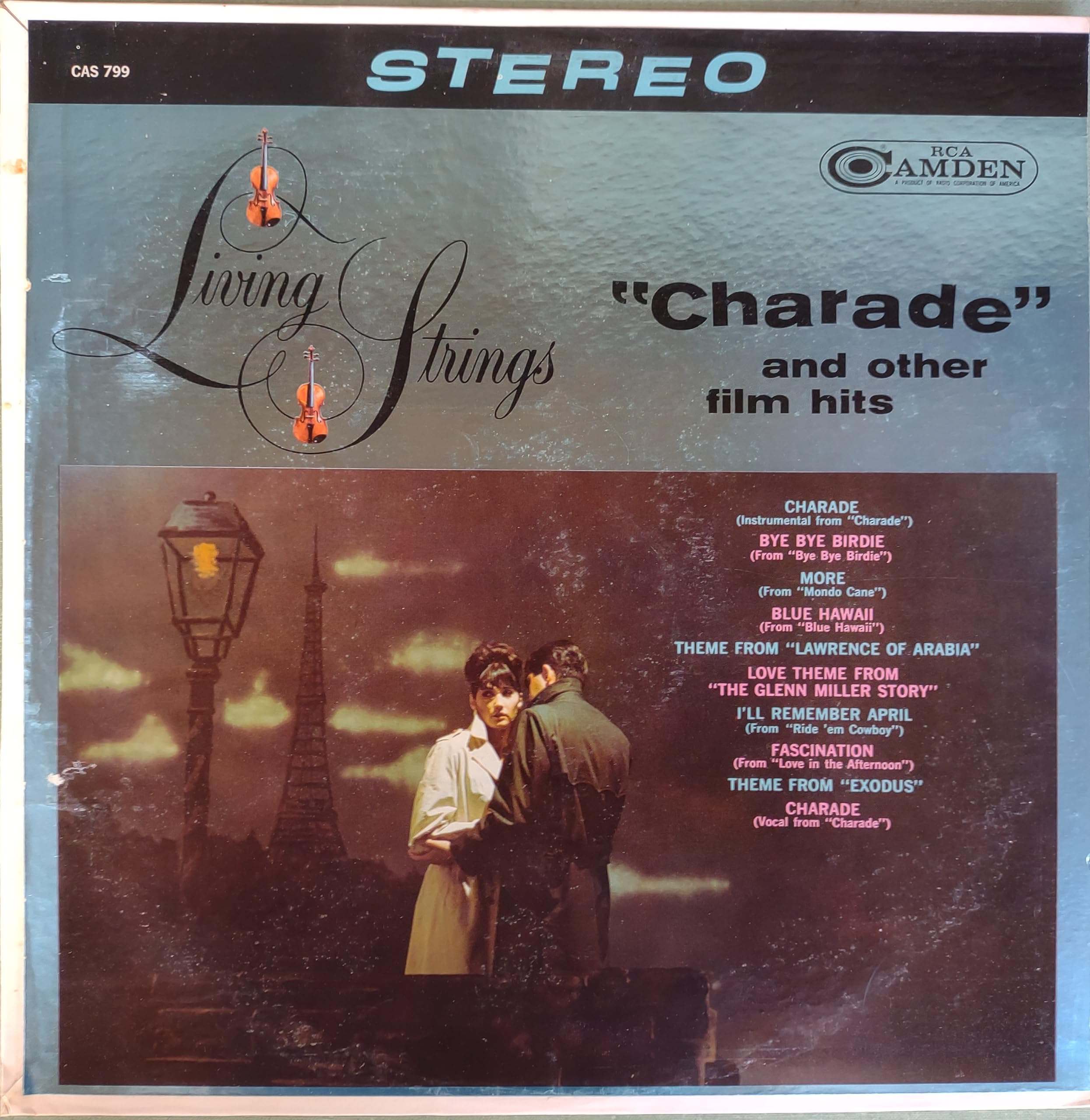Charade and Other Film Hits by Living Strings - Vintage Vinyl LP Record Album - Perfect for Collectors, Music Lovers & Home Décor