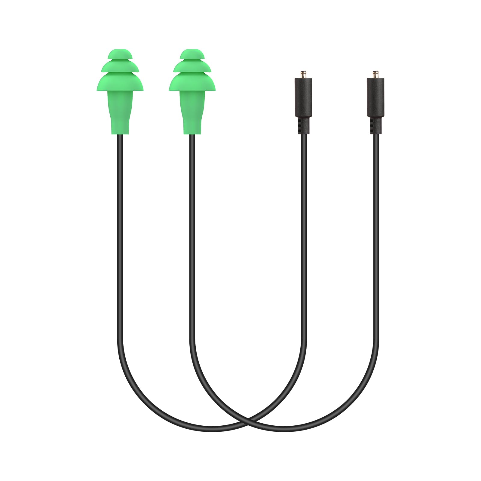 MIPEACE 2 Pack Replacement Earbud Cables for Bluetooth Headphones - Black & Green - Compatible with Work, Gym & Travel Use