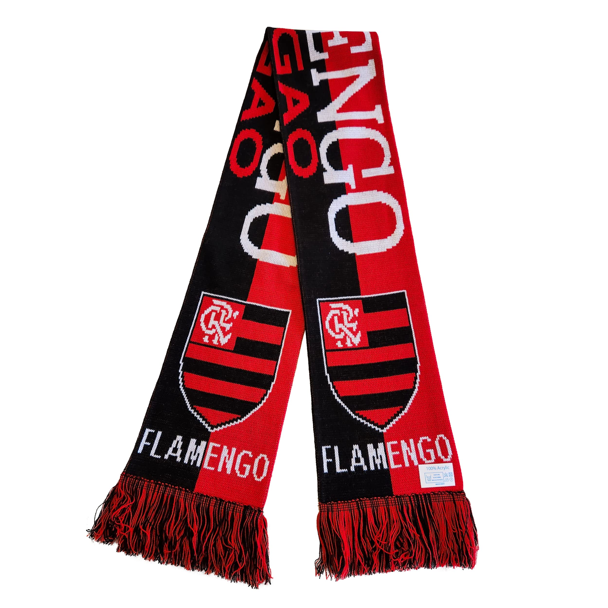 Flamingo Soccer Scarf - Premium Acrylic Knit Football Fan Scarf for Men & Women - Perfect for Games, Tailgating & Cold Weather Support