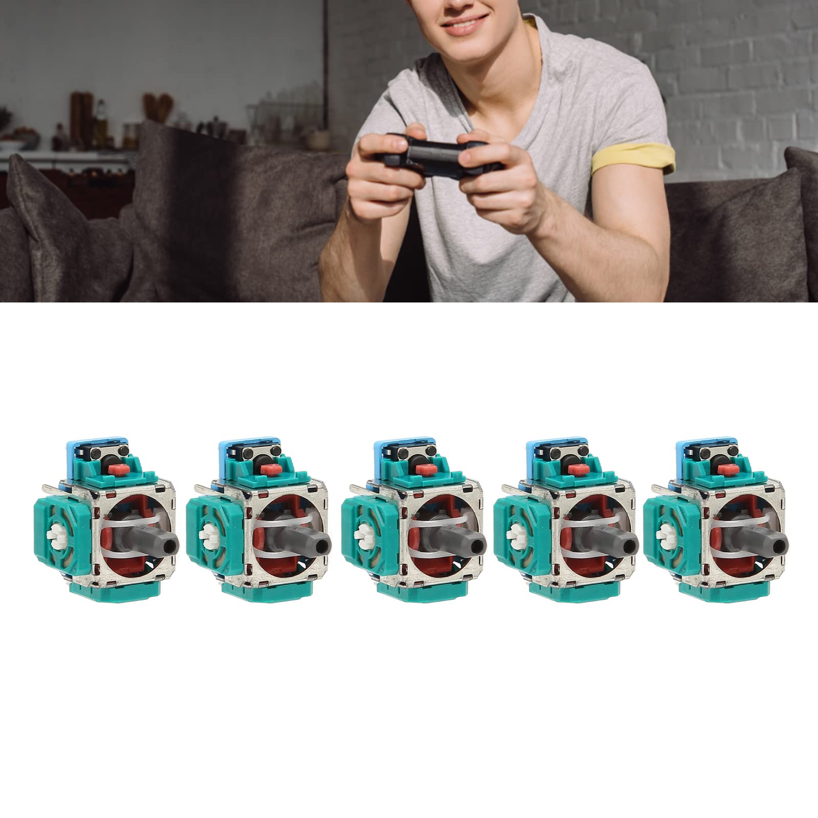 PS5 Controller Joystick Replacement - 3D Analog Stick Module, PS5 Controller Potentiometer Spare Parts - Compatible with PS5 Controller for Gaming, Repair & DIY Projects