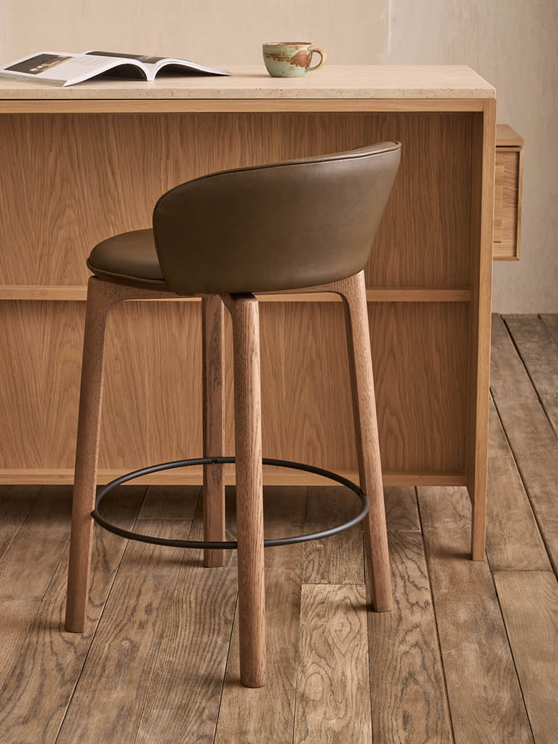 Ergonomic Glide Stool with Back Support - Adjustable Rolling Stool for Office, Kitchen, Salon & Workshop - Comfortable Swivel Seat with Wheels for Home and Professional Use