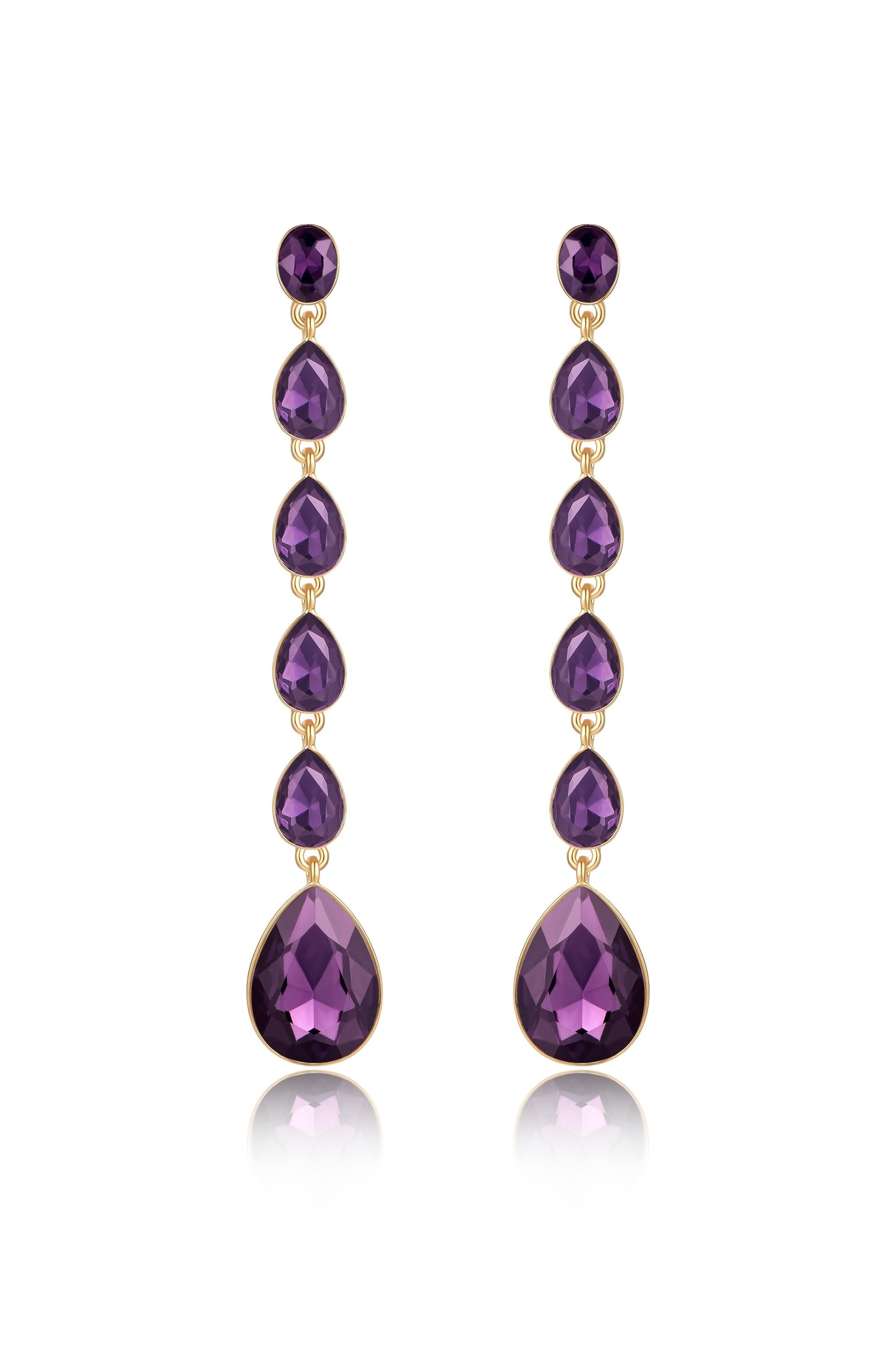 Crystallized Drop Earrings for Women - Elegant Dangling Jewelry for Parties, Weddings & Special Occasions | Handmade Gemstone Earrings