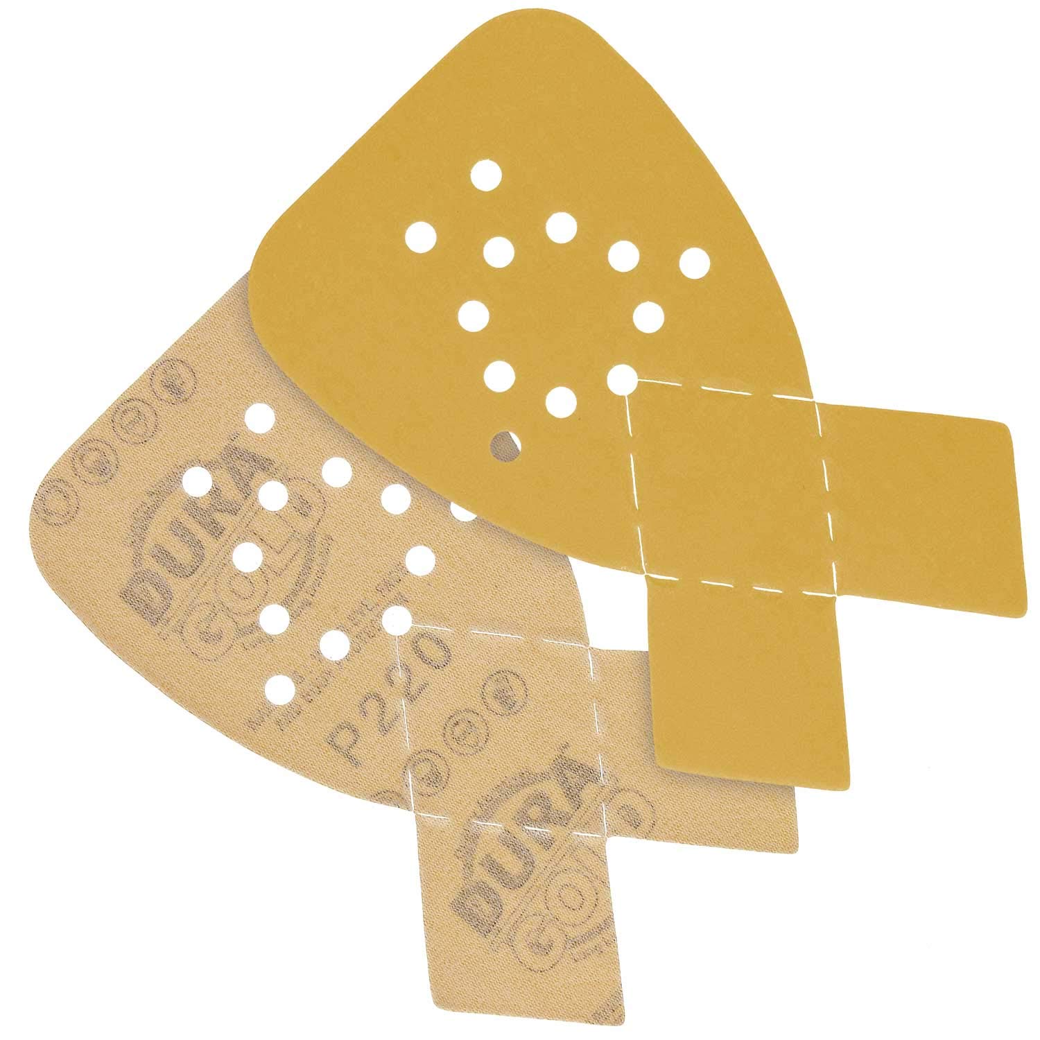 Premium 220 Grit Hook & Loop Triangle Sanding Discs - 24-Pack Dura-Gold Mouse Detail Sander Sheets - Fits Black & Decker - Perfect for Woodworking, Auto Detailing & Fine Craft Sanding Projects