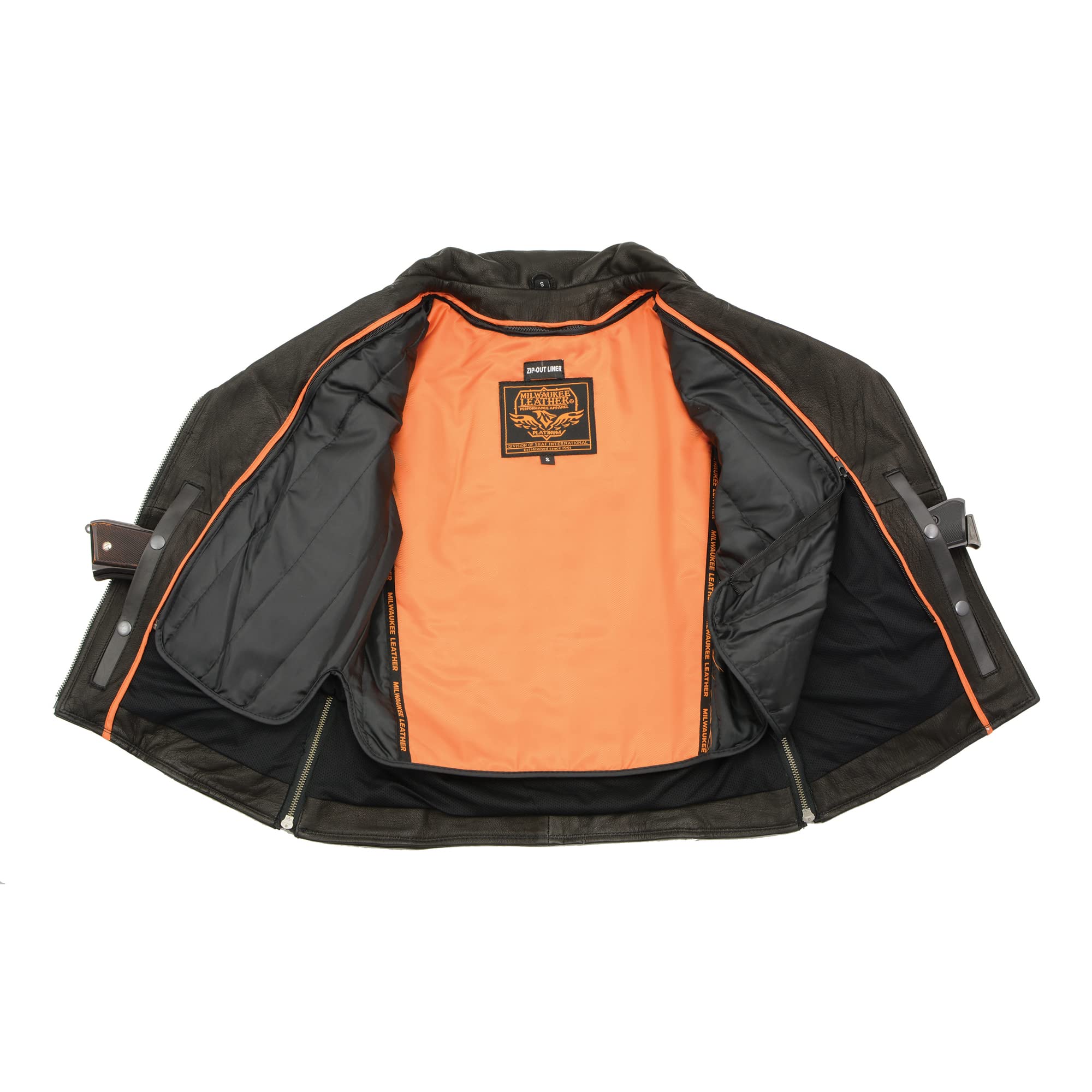Milwaukee Leather Women's Lightweight Biker Jacket - Long Length, Beltless & Vented Design | Perfect for Motorcycle Riding, Casual Outfits & Outdoor Adventures | MLL2581