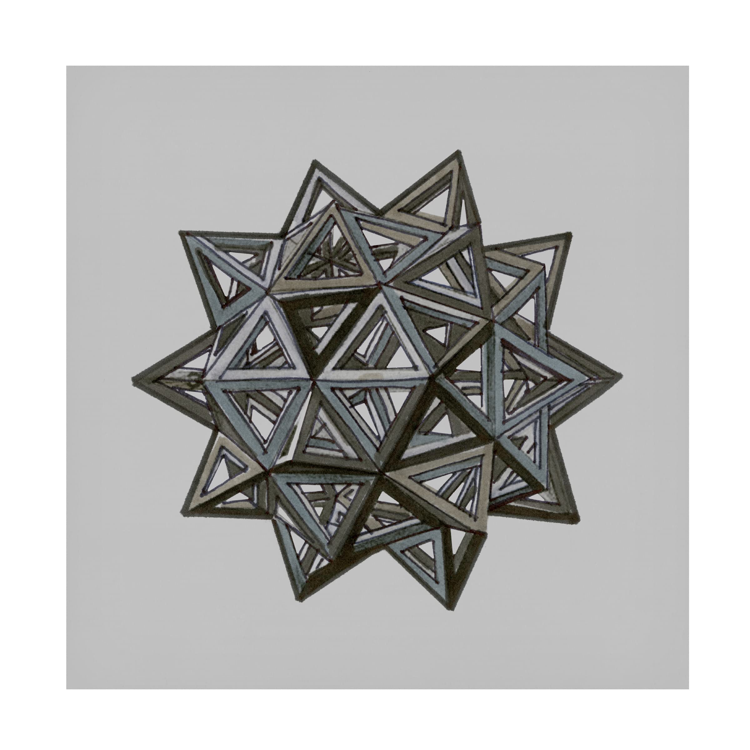Stellar Design Studio 'Equilateral Vertex I' Abstract Canvas Wall Art - Modern Home & Office Decor for Living Room, Bedroom, or Workspace