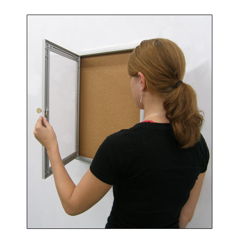 11 x 14 Inch Outdoor Enclosed Bulletin Board with Radius Edge Cabinet Corners - Weatherproof Message Board for Schools, Offices, and Community Centers