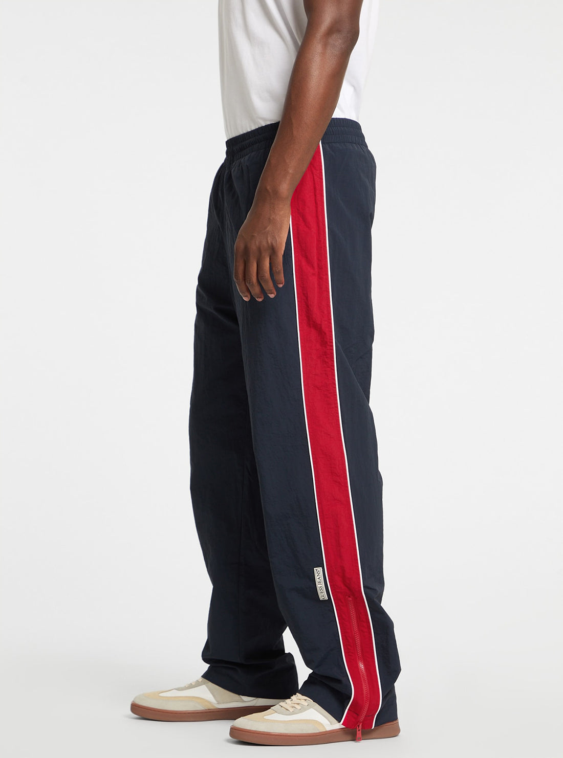 Guess Women's Navy Blue Windbreaker Pants - Lightweight Water-Resistant Joggers for Outdoor Running, Hiking & Travel