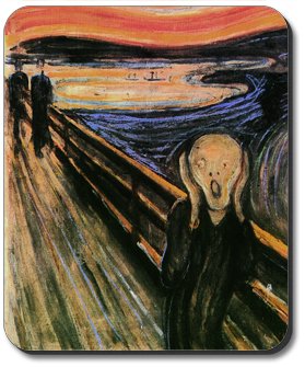 The Scream by Edvard Munch Art Plate - Premium Mouse Pad for Office & Home Use - Perfect for Computer Desks, Gaming Setups & Gift Ideas