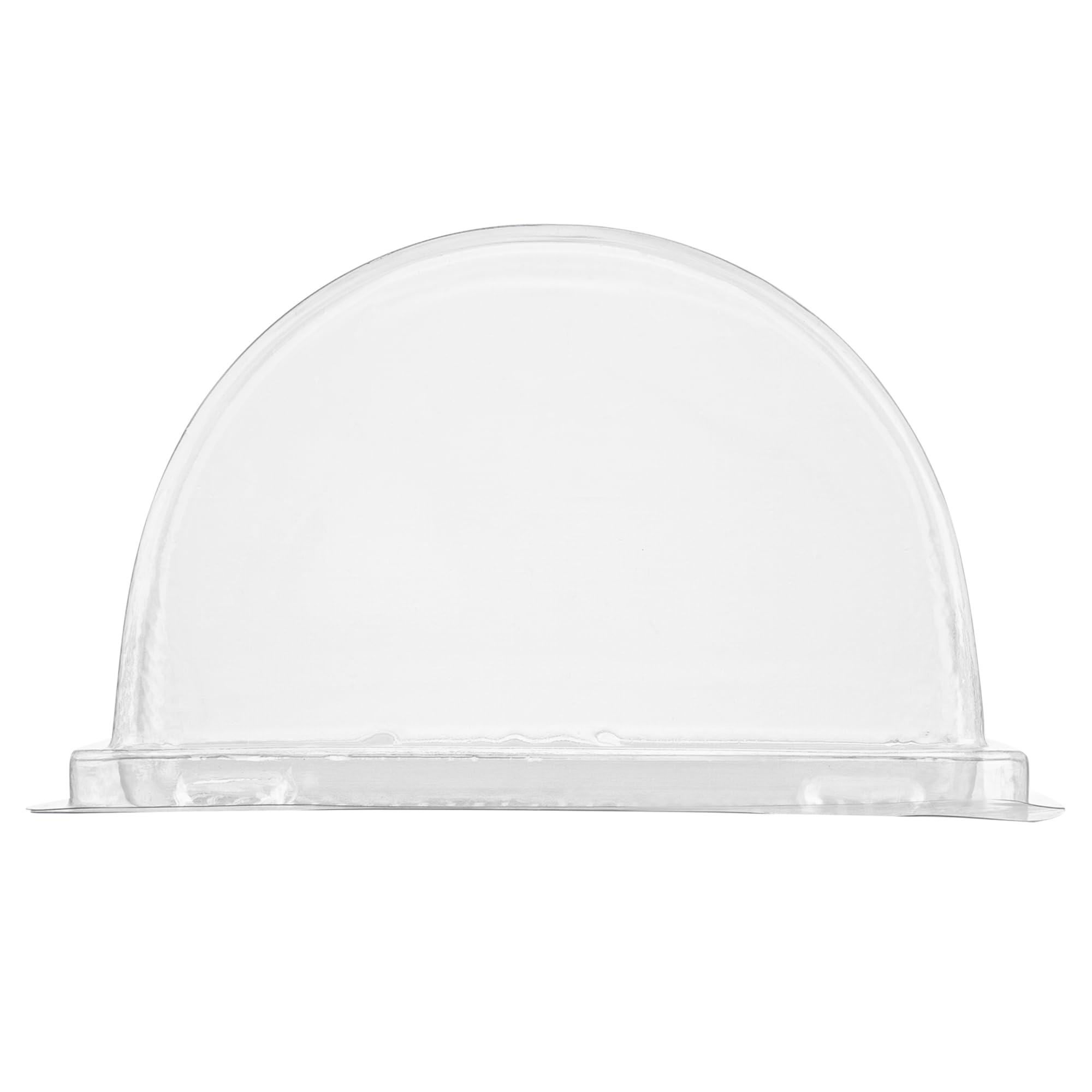Thermo Tek 13oz Clear Plastic Roll Cake Boxes with Lids - 100 Pack Disposable Semicircle Dessert Containers for Swiss Rolls, Pumpkin Rolls, Cake Slices, Pie & Pastries | Perfect for Bakeries, Cafes, Catering & Home Baking