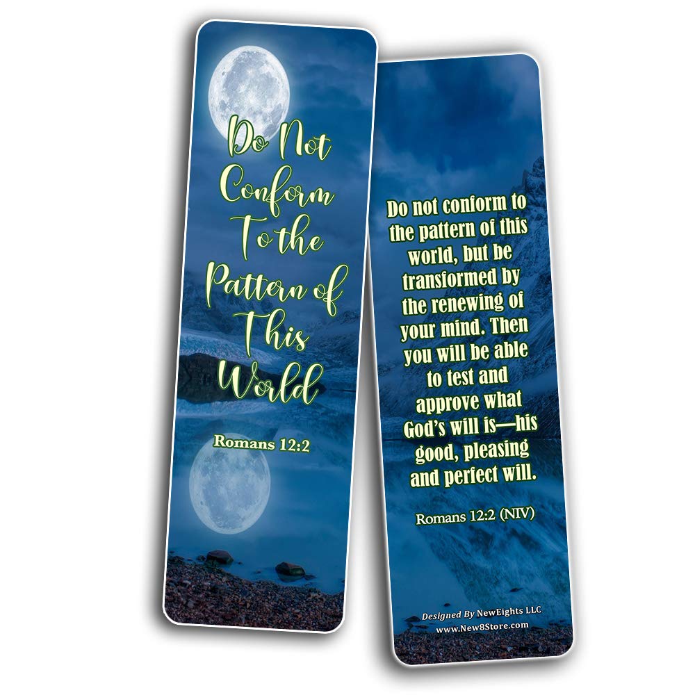 Bible Verses Bookmarks NIV - 12 Pack for Christian Gifts & Stocking Stuffers