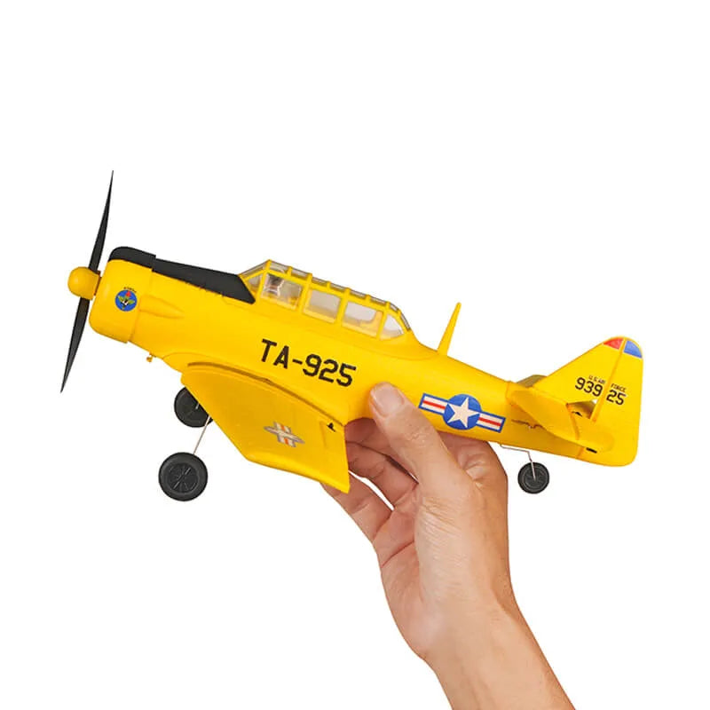 TOP RC Hobby Remote Control Airplane Mini AT6 RTF 450mm - Yellow/Silver | Ready-to-Fly RC Plane for Beginners & Adults | Perfect for Outdoor Flying, Backyard Fun & RC Hobby Enthusiasts