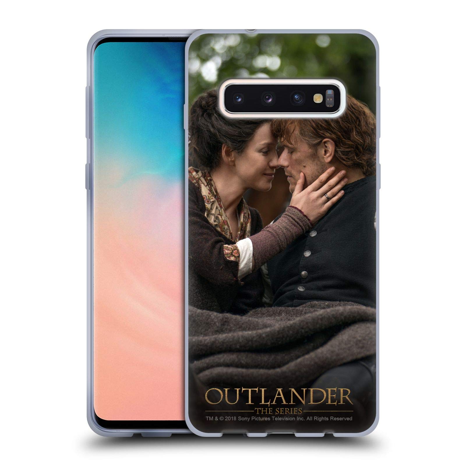 Head Case Designs Officially Licensed Outlander Claire Jamie Kiss Season 4 Art Soft Gel Case for Samsung Galaxy S10 - Perfect Gift for Fans, Show Your Love for Outlander Every Day