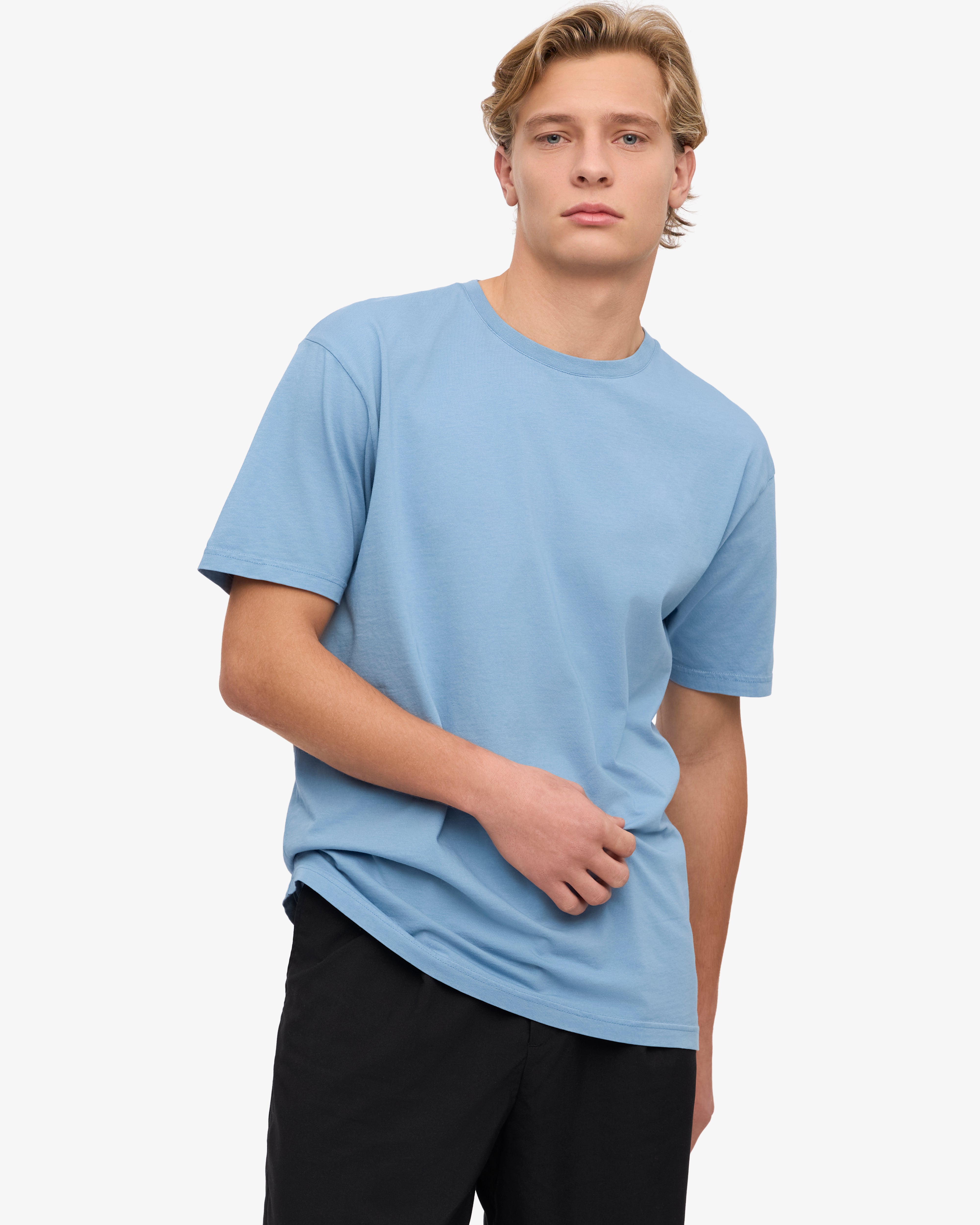 Classic Organic Cotton T-Shirt for Men & Women - Soft & Comfortable Seaside Blue Tee - Perfect for Casual Wear, Beach Outings & Everyday Comfort