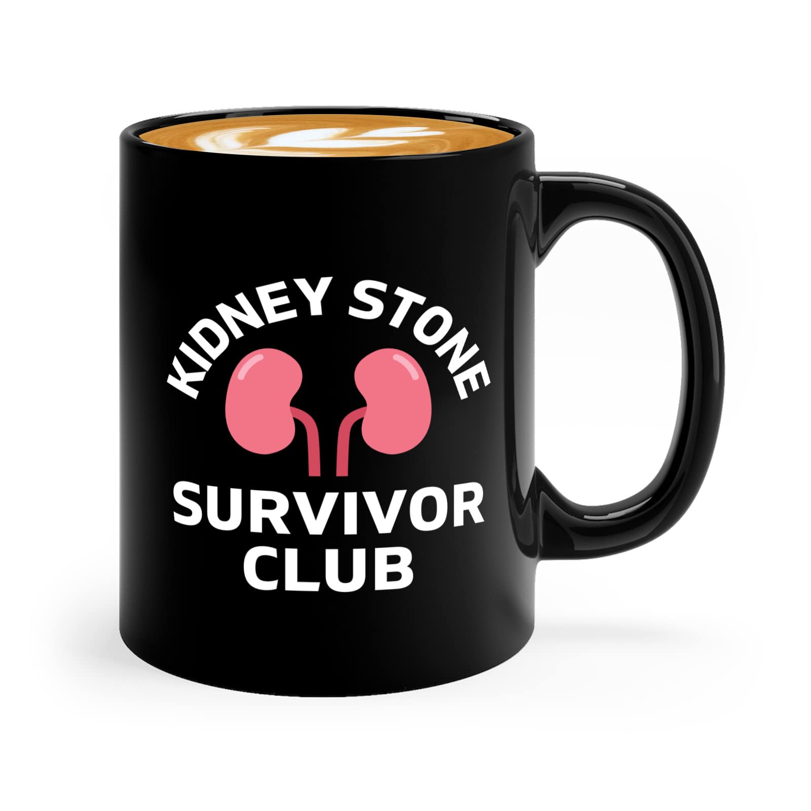Kidney Stone Survivor Coffee Mug 11oz Black - Funny Kidney Stone Recovery Gift for Men & Women - Perfect Get Well Soon Present for Patients, Donors & Medical Staff - Great for Hospitals, Offices & Home Use