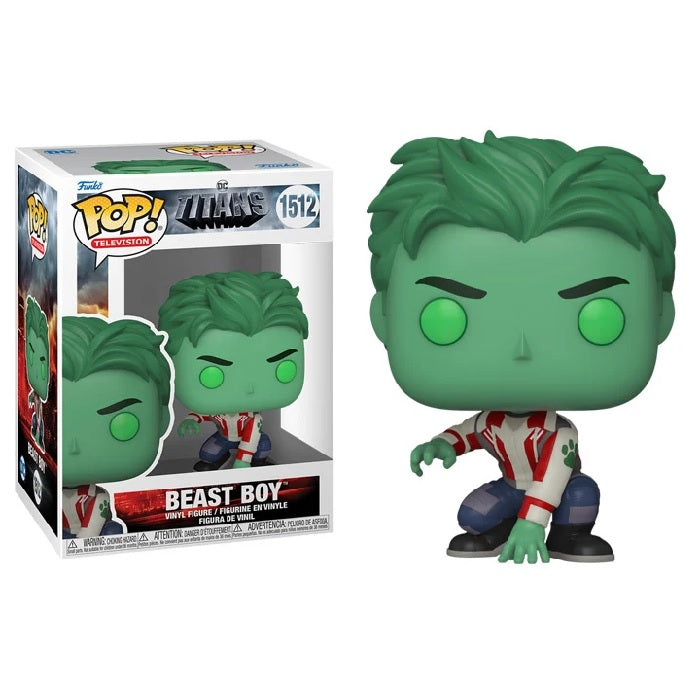 DC Titans Pop! Vinyl Figure - Beast Boy [1512] | Funko Collectible Action Figure for DC Comics Fans | Perfect for Display, Gifts & Comic Conventions