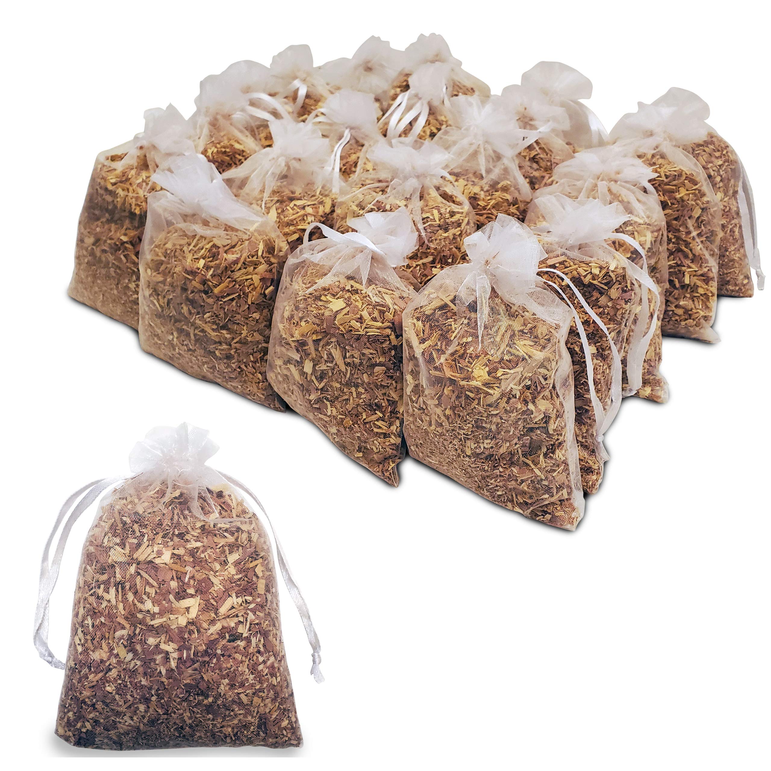 20 XL Cedar Sachet Bags - Natural Deodorizer & Home Fragrance with Fresh Western Red Cedar Chips | Perfect for Shoes, Clothes, Storage, Closet & Drawers | USA Made | Ideal for Home, Office & Travel Use