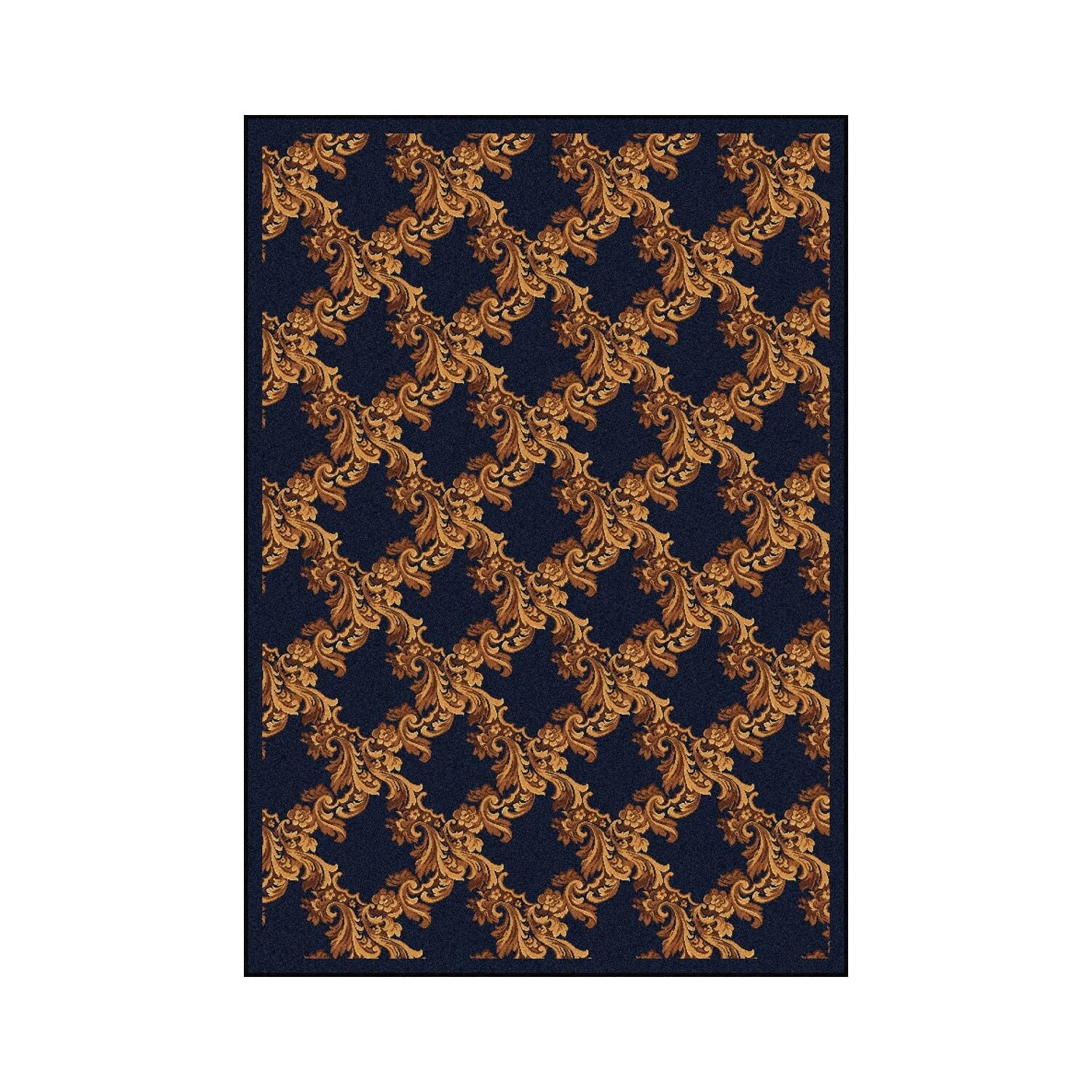 Joy Carpets Any Day Matinee Corinth Theater Area Rug - Navy Blue Non-Slip Living Room Rug for Home Theater, Bedroom & Dorm Decor