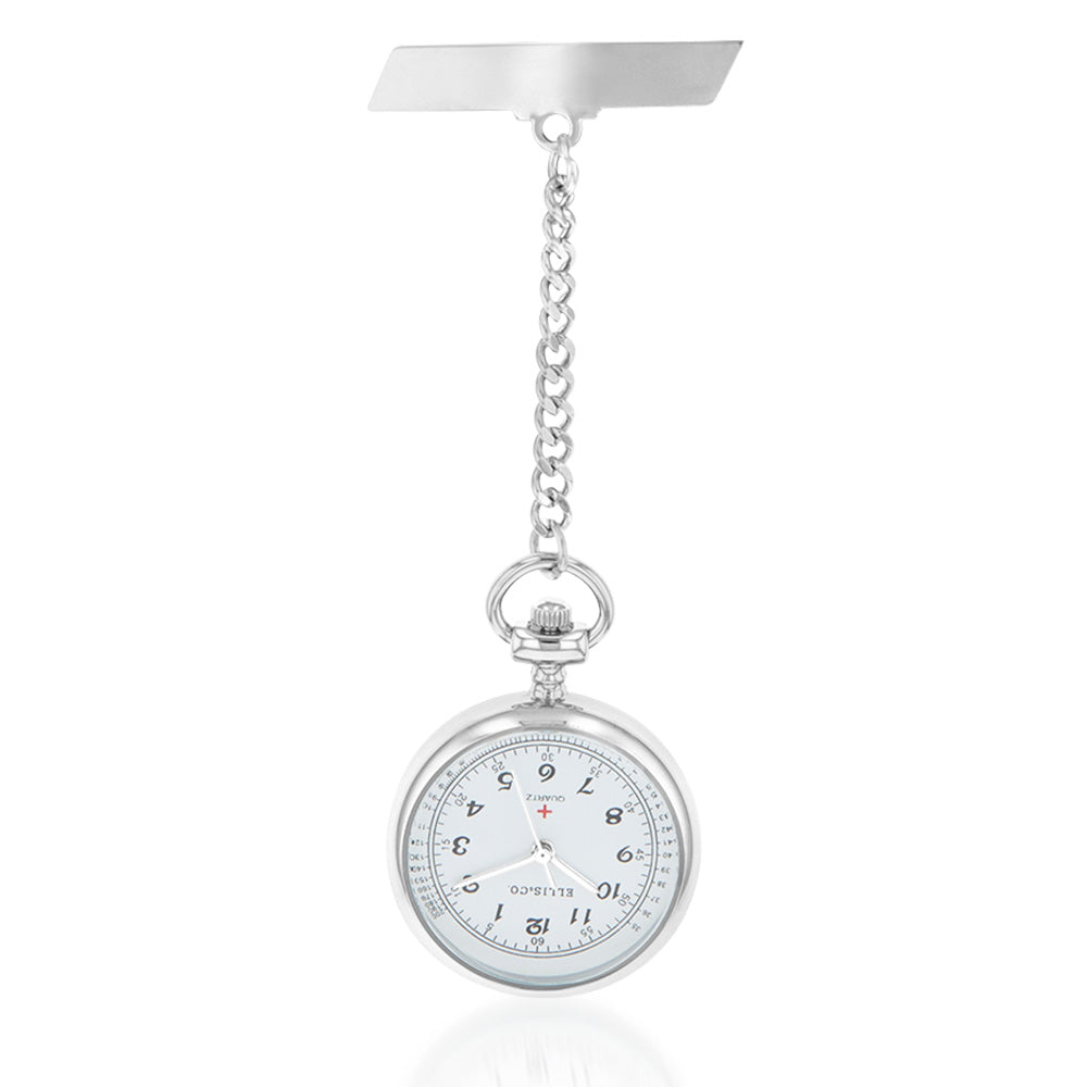 Ellis & Co Professional Nurse Fob Watch with Clip - Stylish Medical Pocket Watch for Healthcare Workers - Perfect for Nurses, Doctors & Medical Students During Shifts