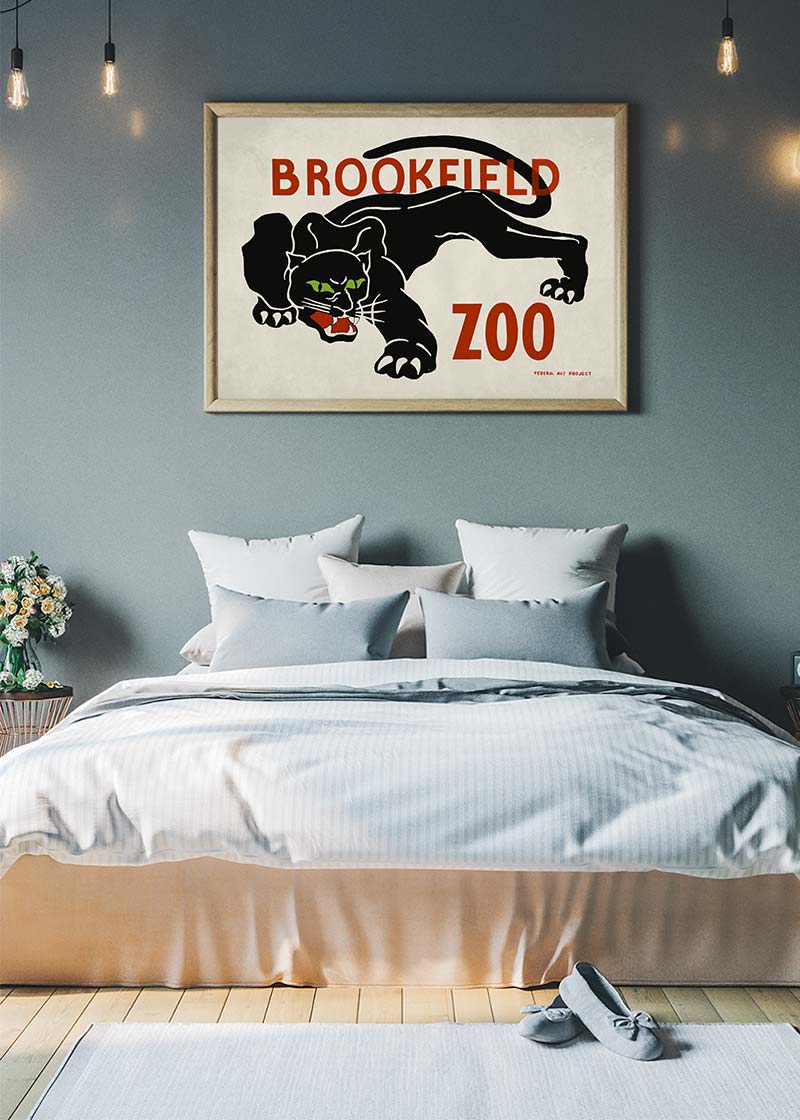 Black Panther Wildlife Poster - Brookfield Zoo Exclusive - Perfect for Home Decor, Office Wall Art & Animal Lover Gifts