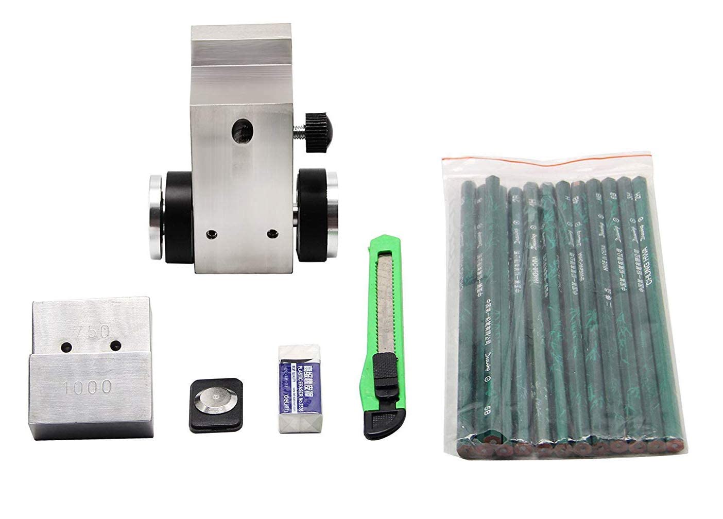 Premium 13-Piece Pencil Hardness Tester Kit for Paint & Coating Films - 3-in-1 Scratch Tester with 500g, 750g, 1000g Weights | Ideal for Automotive, Industrial & DIY Paint Quality Testing