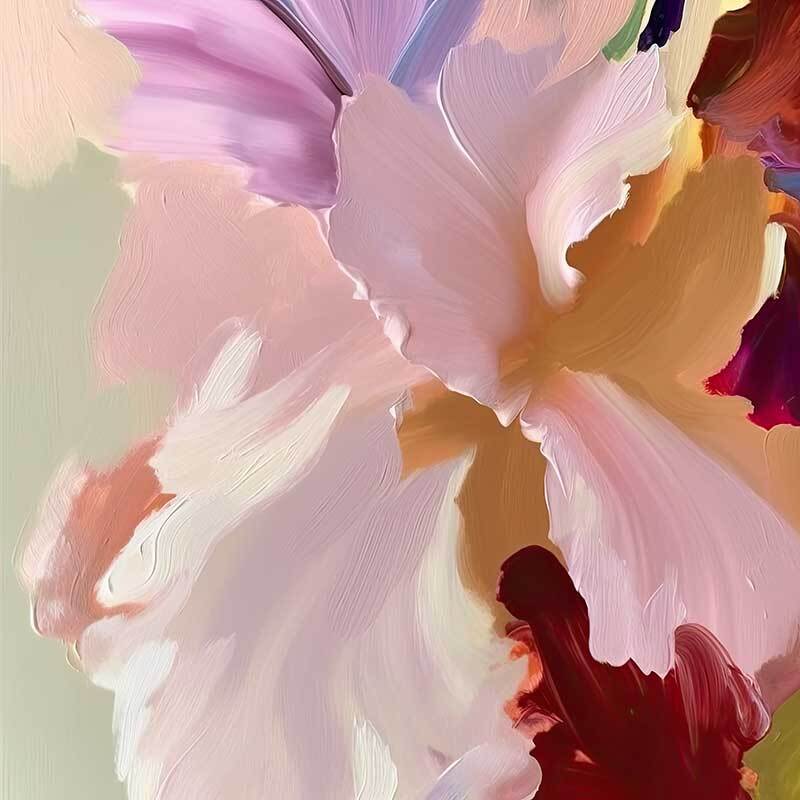 Blushing Gordonia II Canvas Art Print - Handmade Floral Wall Decor for Living Room, Bedroom & Office - Perfect Gift for Home & Wedding Decor
