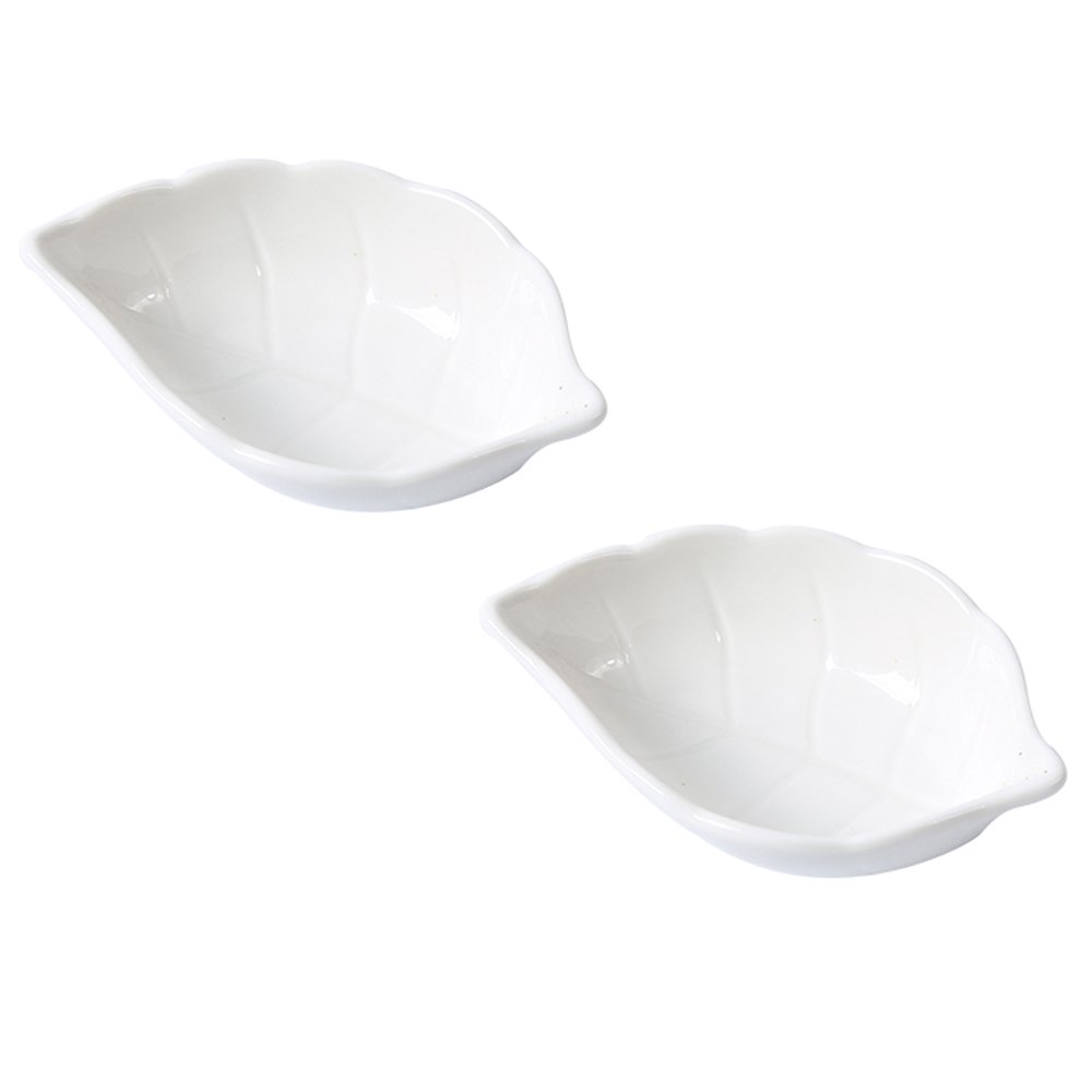WAIT FLY Colorful Leaves Ceramic Seasoning Dishes - Sushi Plates, Side Dishes for Vinegar, Spice, Salad, Soy Sauce & Wasabi - Perfect for Japanese Cuisine, Home Kitchen & Unique Gift Ideas