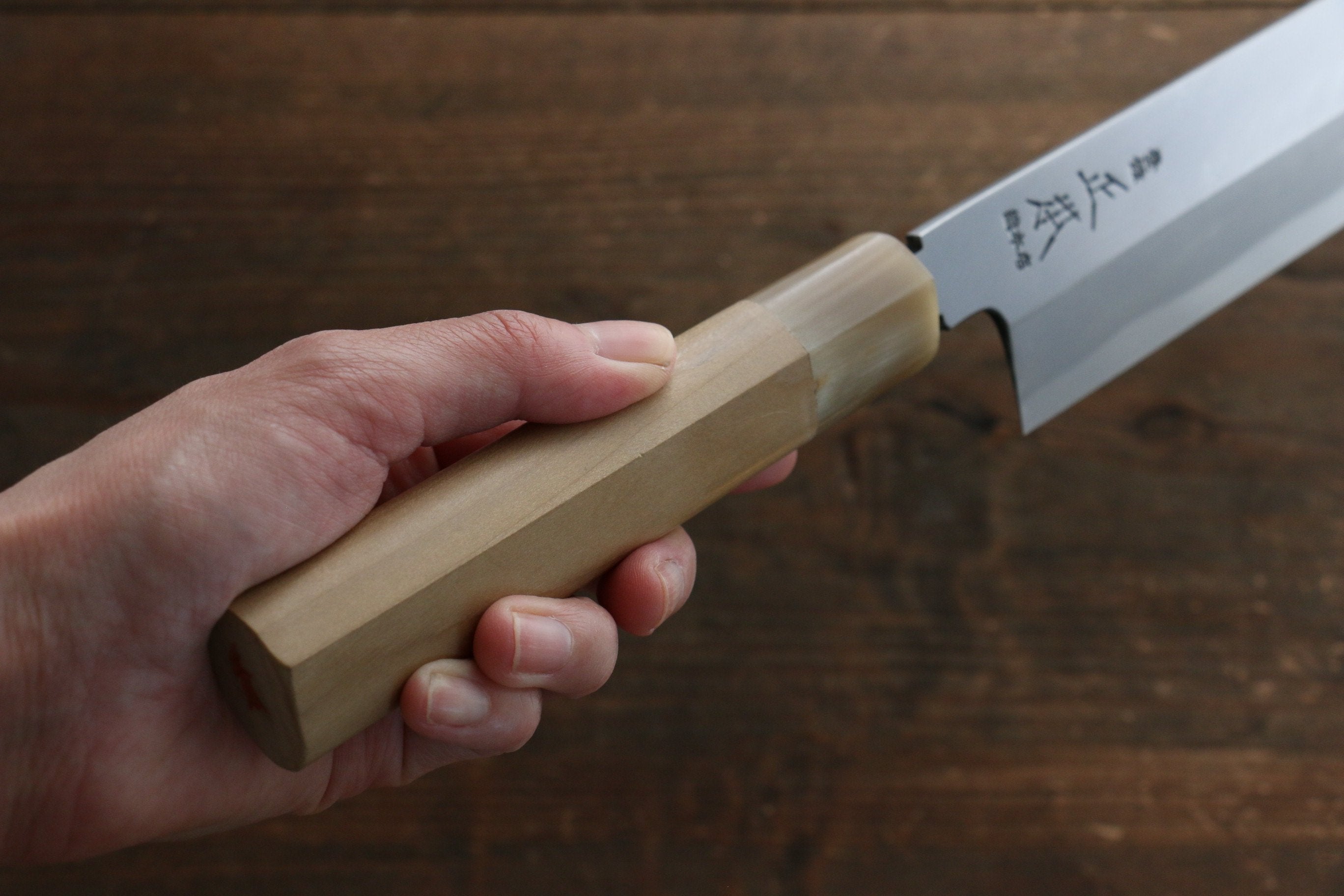Masamoto Hongasumi White Steel No.2 Kakugata Usuba 180mm Japanese Chef Knife with Magnolia Handle - Perfect for Sushi, Vegetables & Precision Cutting