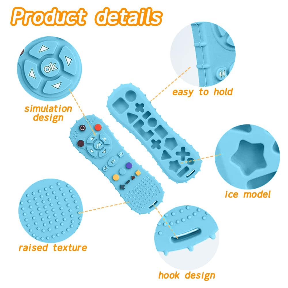 Organic Baby Teething Toys - BPA Free Silicone Teether for Infants & Newborns, Freezer Safe Chew Toys for Soothing Sore Gums - Perfect Baby Shower Gift for Boys & Girls - Ideal for Home, Travel & Daycare Use