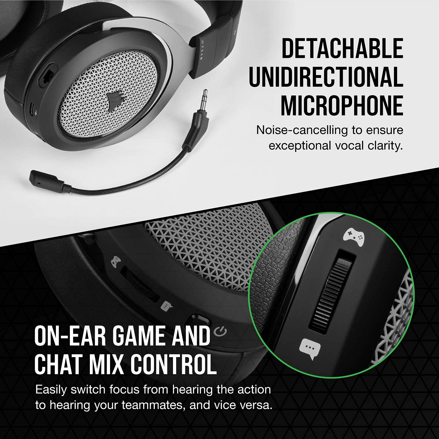 Corsair HS75 XB Wireless Gaming Headset for Xbox Series X, S & One - Black/Silver - Immersive Surround Sound for Competitive Gaming & Streaming