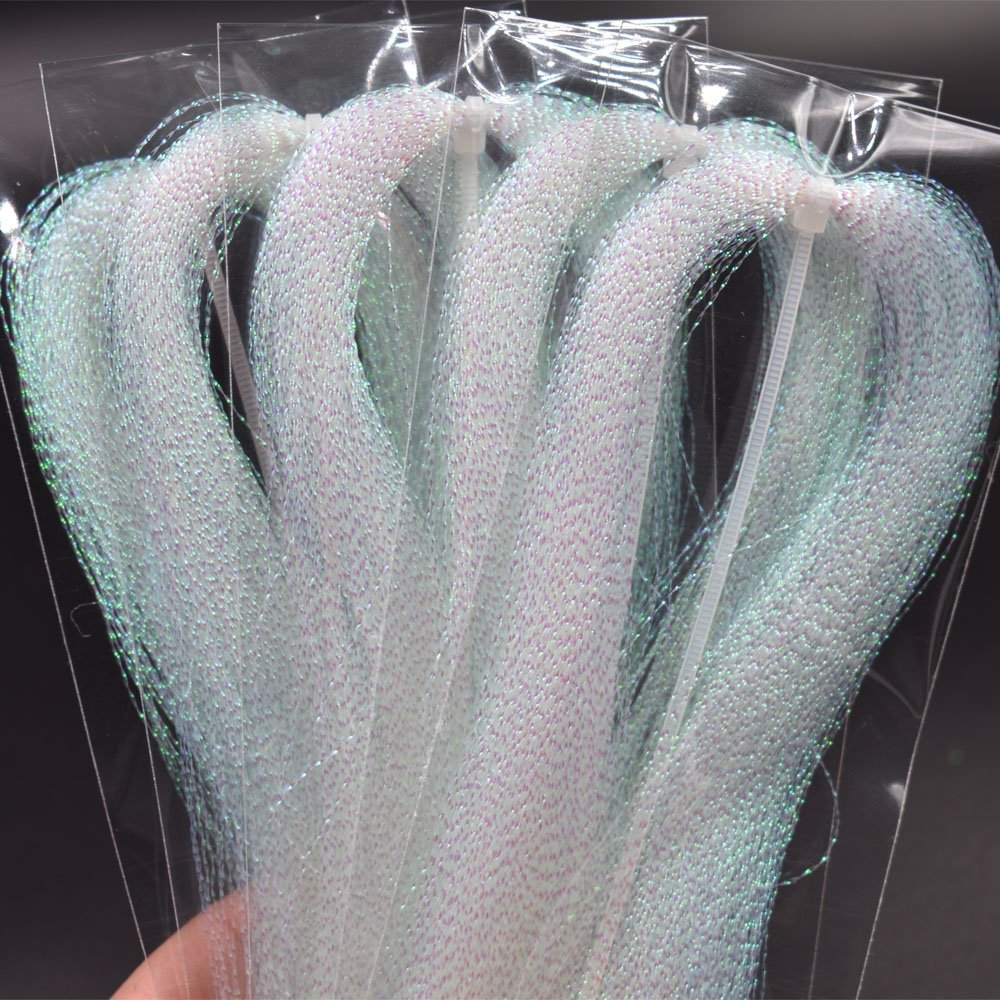 10 Packs Crystal Flash Fly Fishing Line - Premium Fly Tying Material for Dry Flies & Fishing Lures - Perfect for Trout, Salmon & Bass Fishing in Rivers & Lakes