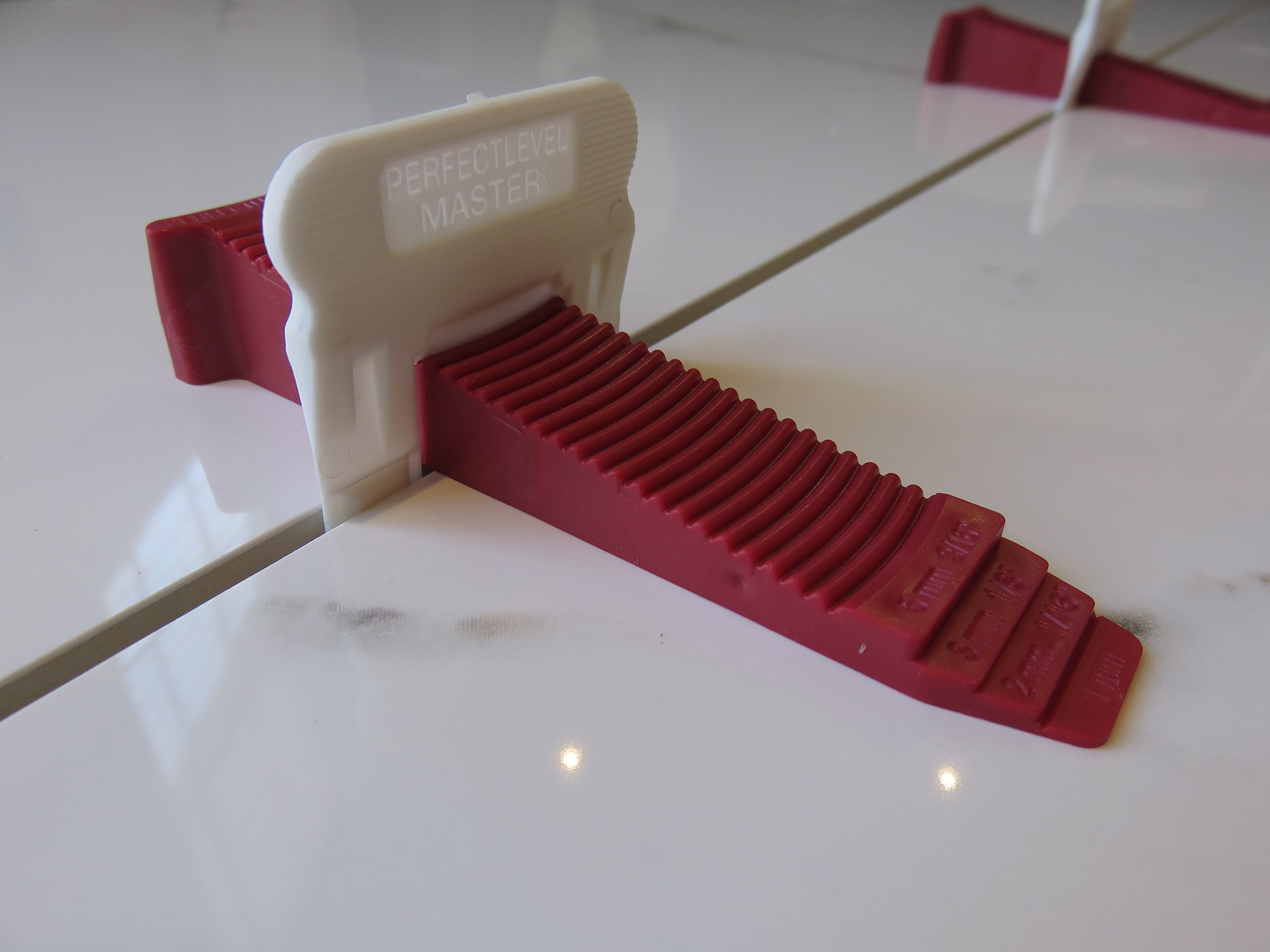 T-Lock 100 Red Wedges - Professional Anti-Lippage Tile Leveling System for Perfect Floors | Tile Installation Tools for Bathroom, Kitchen & Shower Renovation | Compatible with T-Lock Clips (Sold Separately)