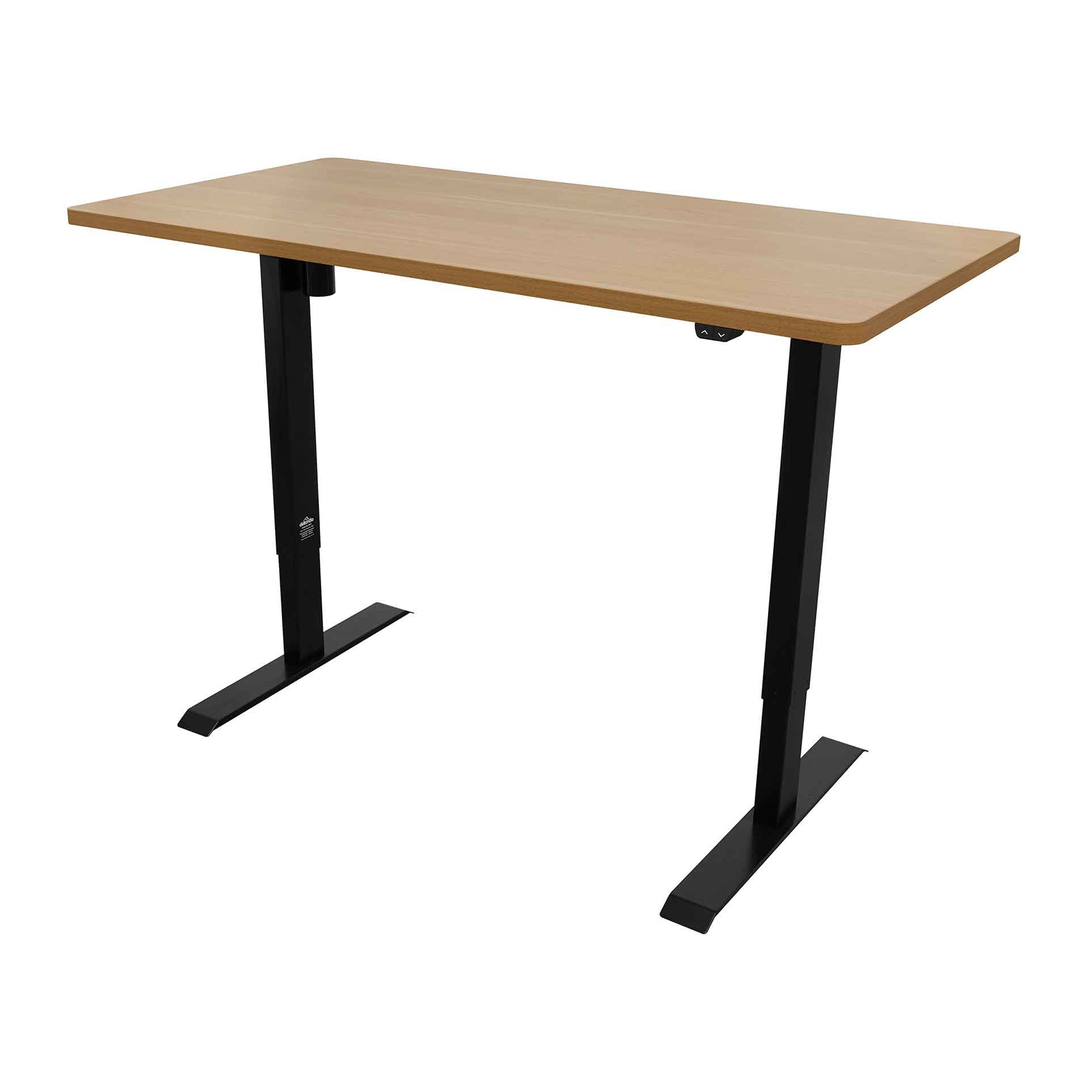 Ergonomic Oak Electric Height Adjustable Standing Desk - 55