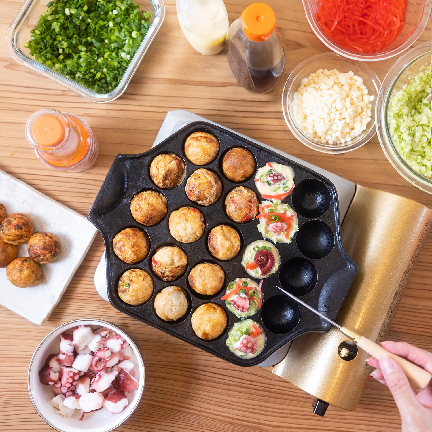 Premium Iwachu Nambu Cast Iron Takoyaki Pan - 23 Ball Japanese Grill Pan for Authentic Octopus Balls | Perfect for Home Cooking, Party Snacks & Japanese Cuisine Lovers